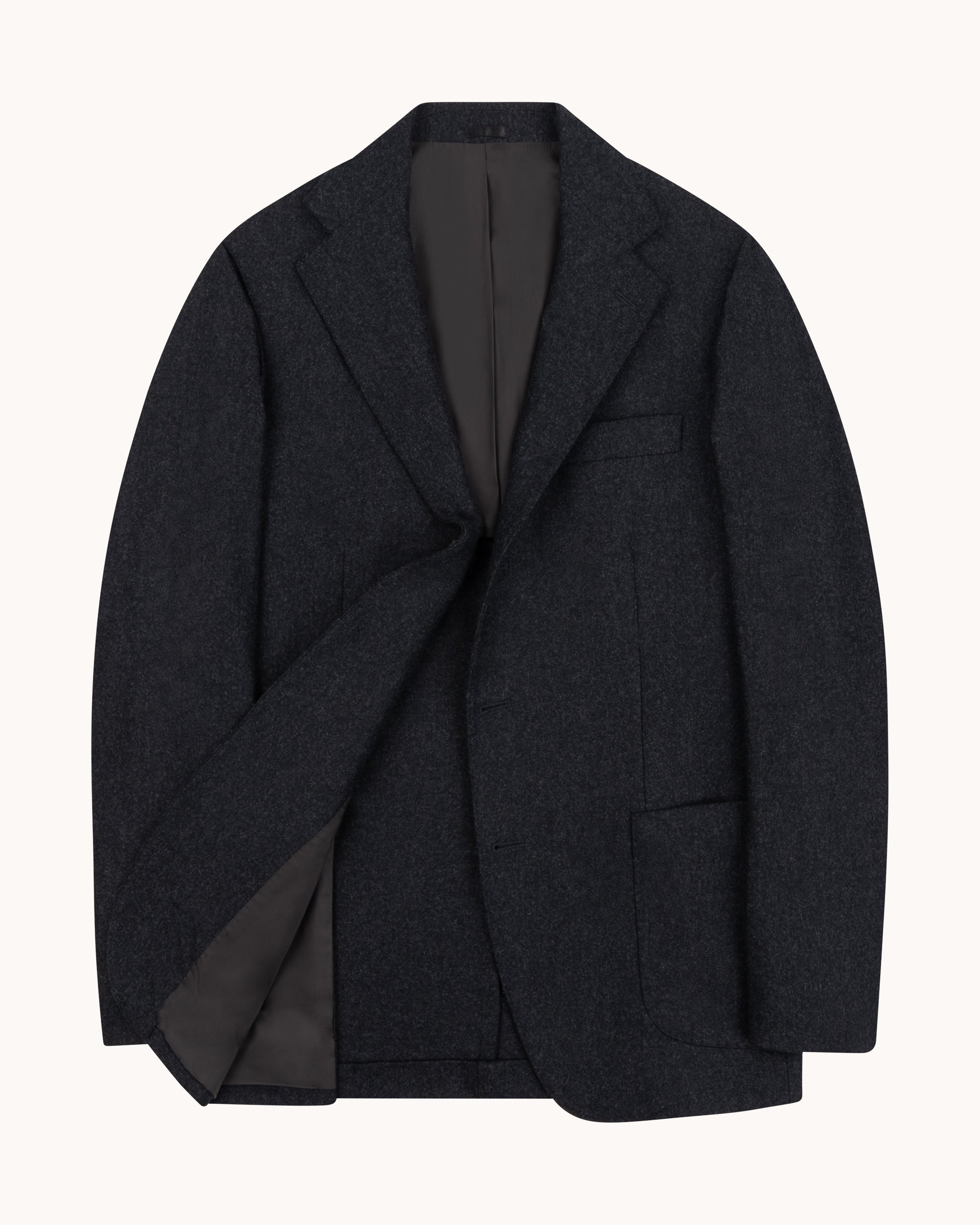 Sport Jacket - Charcoal Grey Woollen Flannel