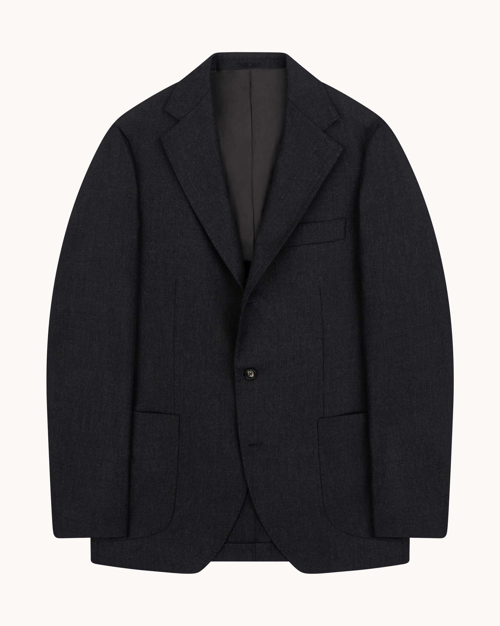 Sport Jacket - Charcoal Grey Wool Cavalry Twill