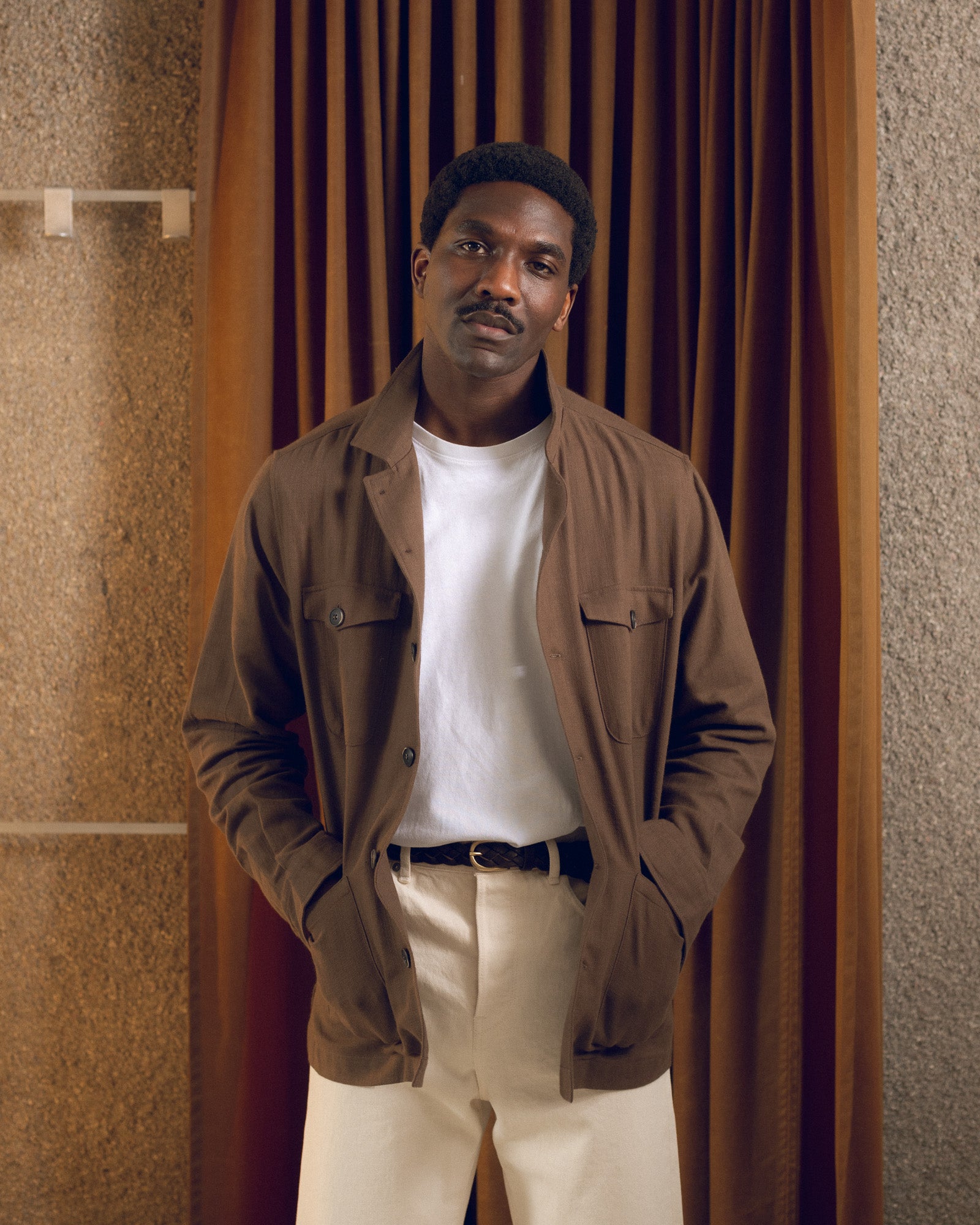 Overshirt - Brown Washed Cotton Natalino Overshirt - Brown Washed Cotton Natalino