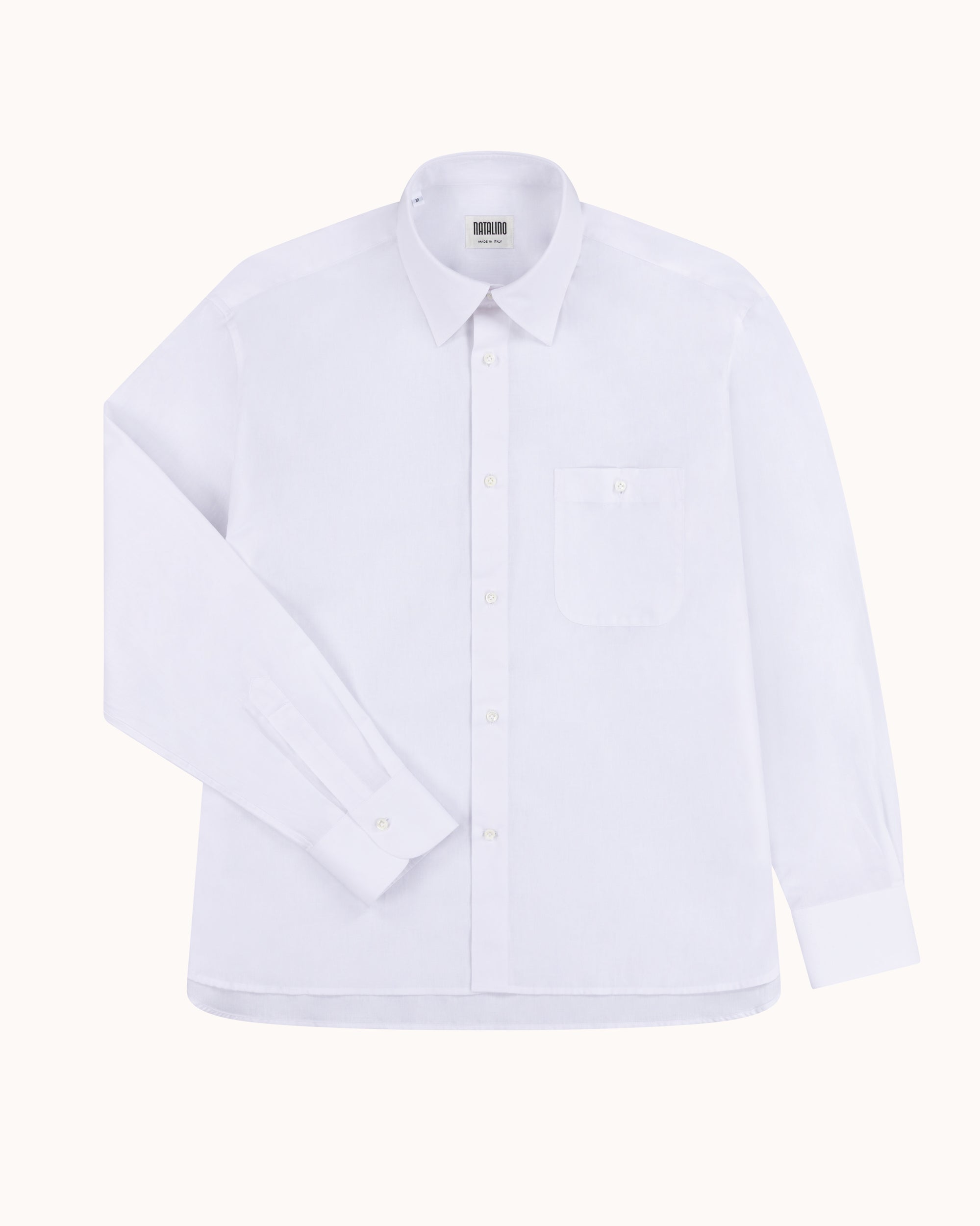 Off-Duty Shirt - White Cotton Linen