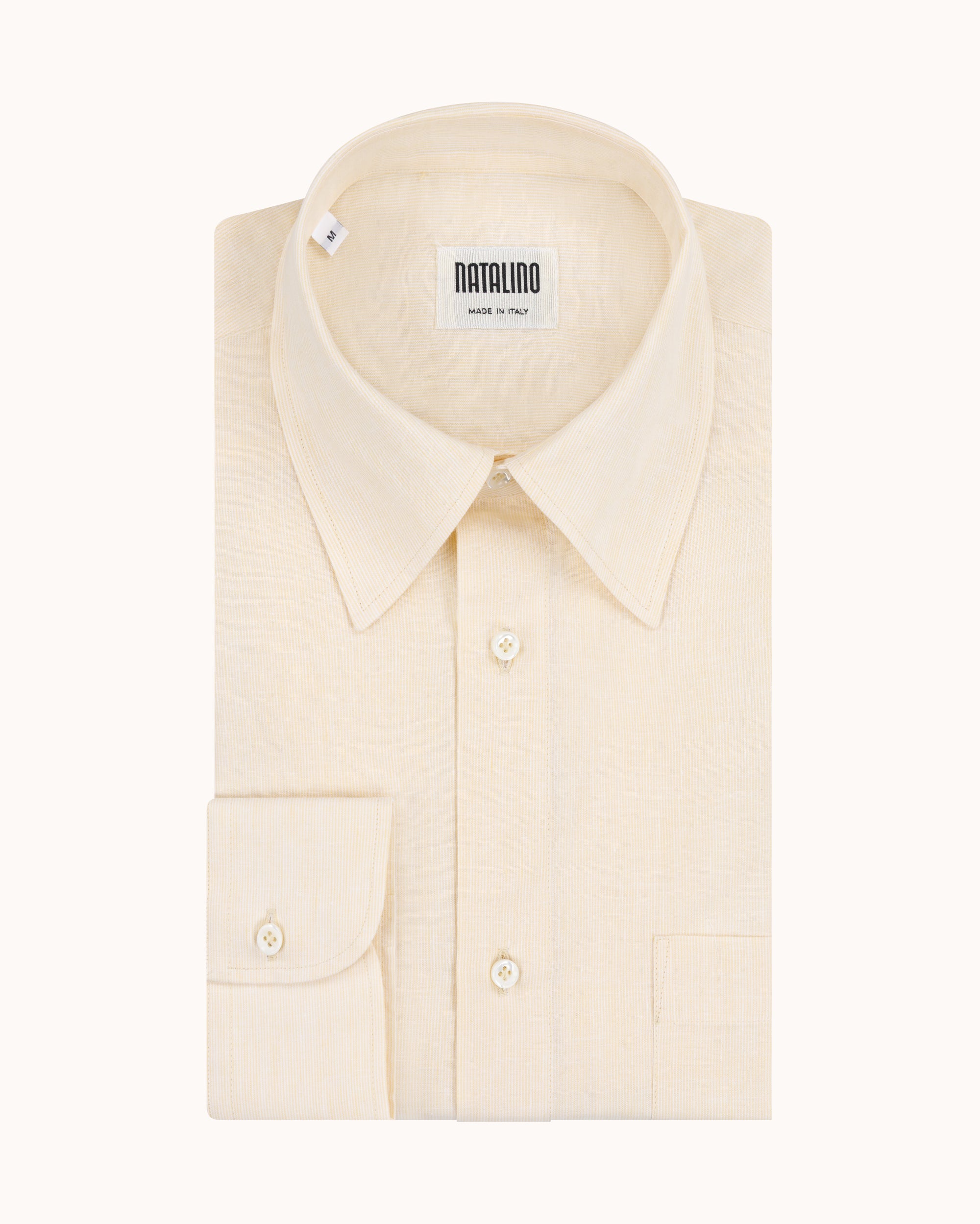 Off-Duty Shirt - Yellow Stripe Cotton Linen