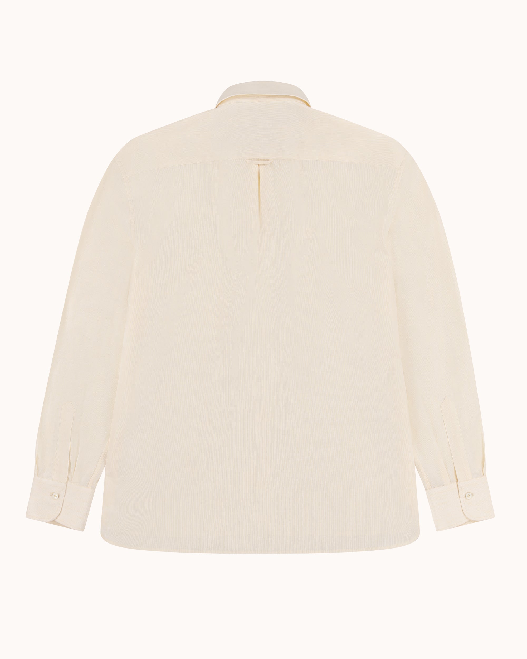 Off-Duty Shirt - Yellow Stripe Cotton Linen