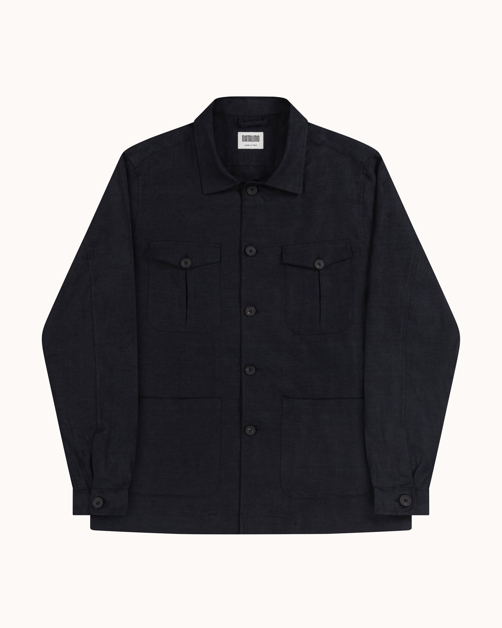 Overshirt - Black Linen