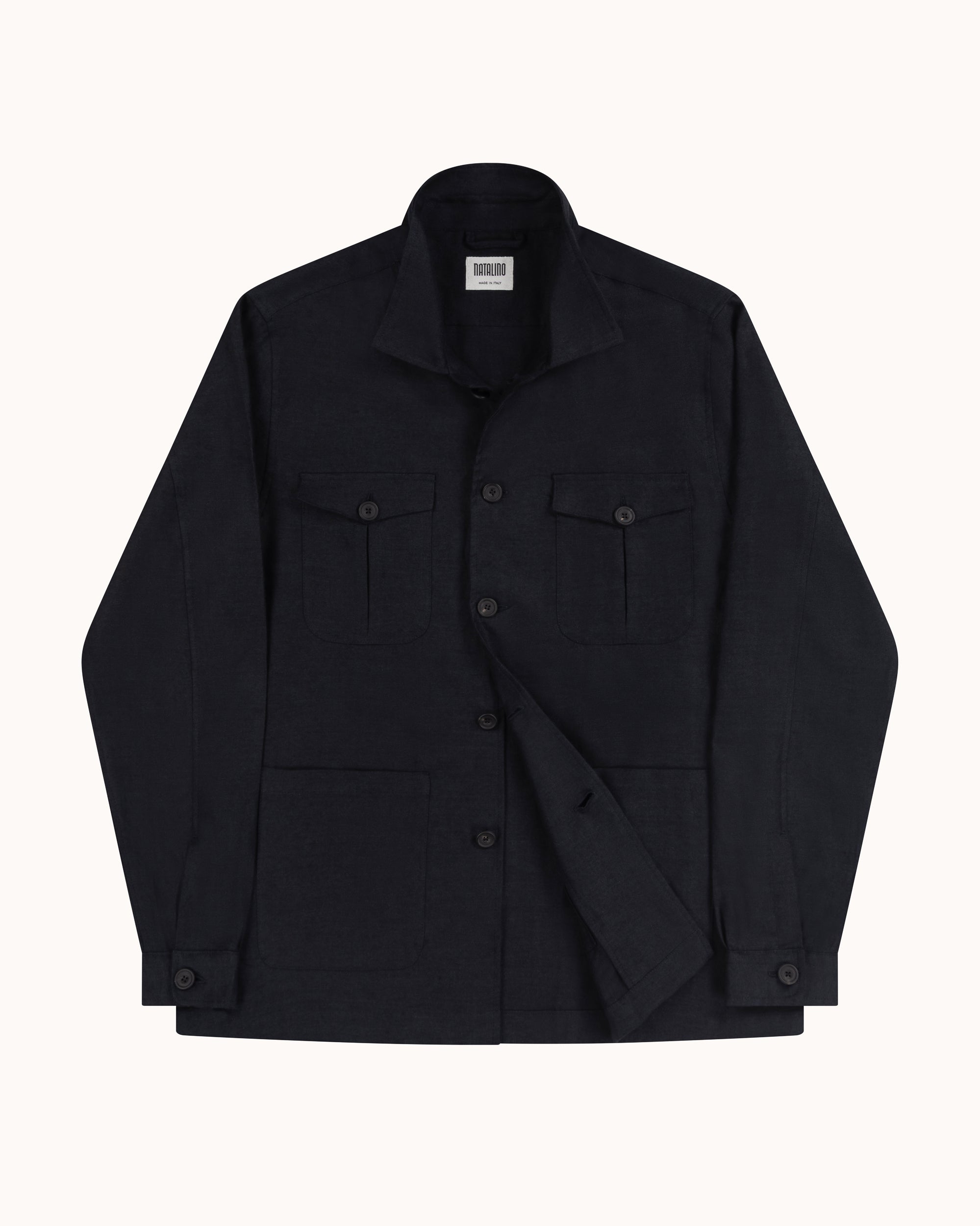 Overshirt - Black Linen