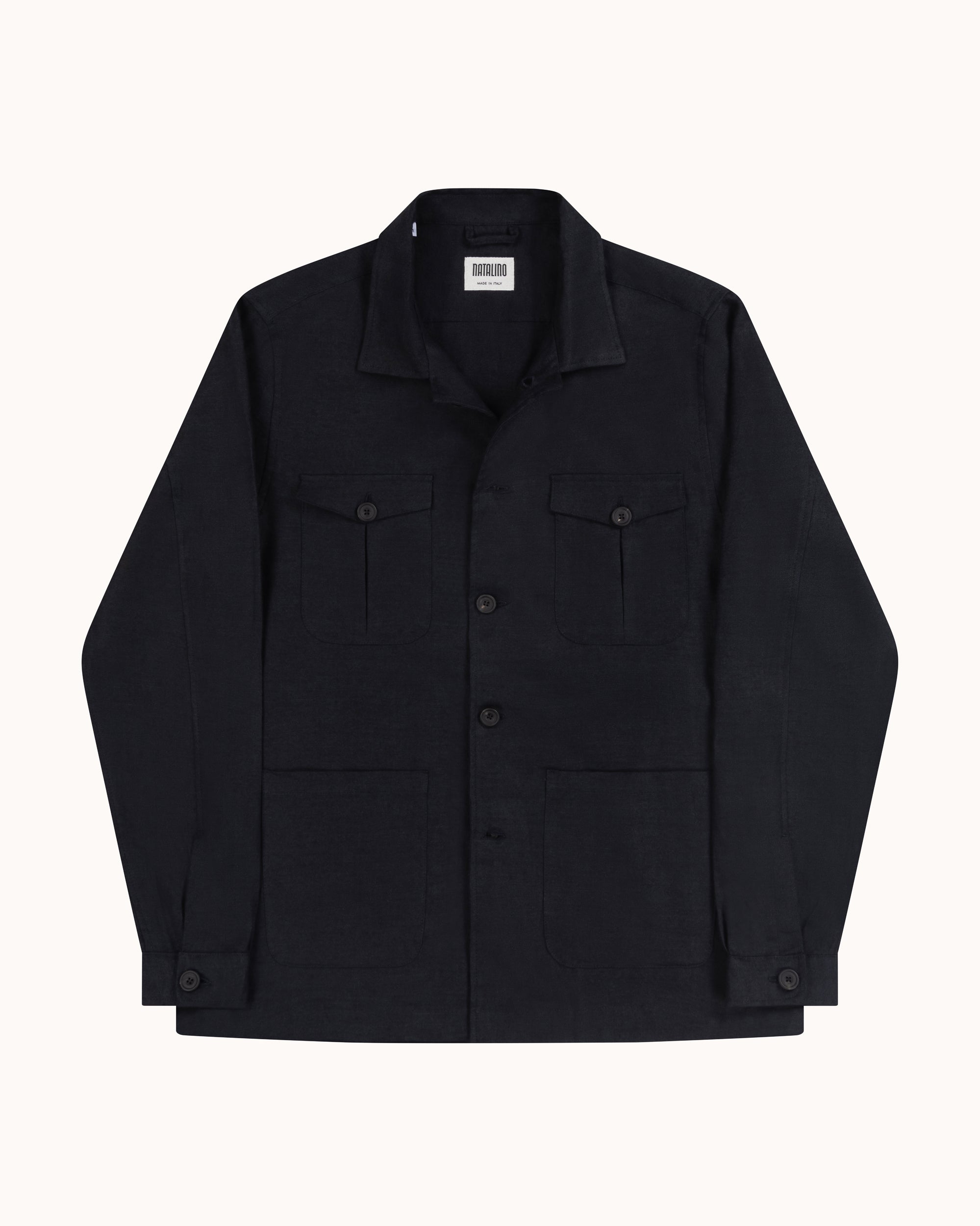 Overshirt - Black Linen