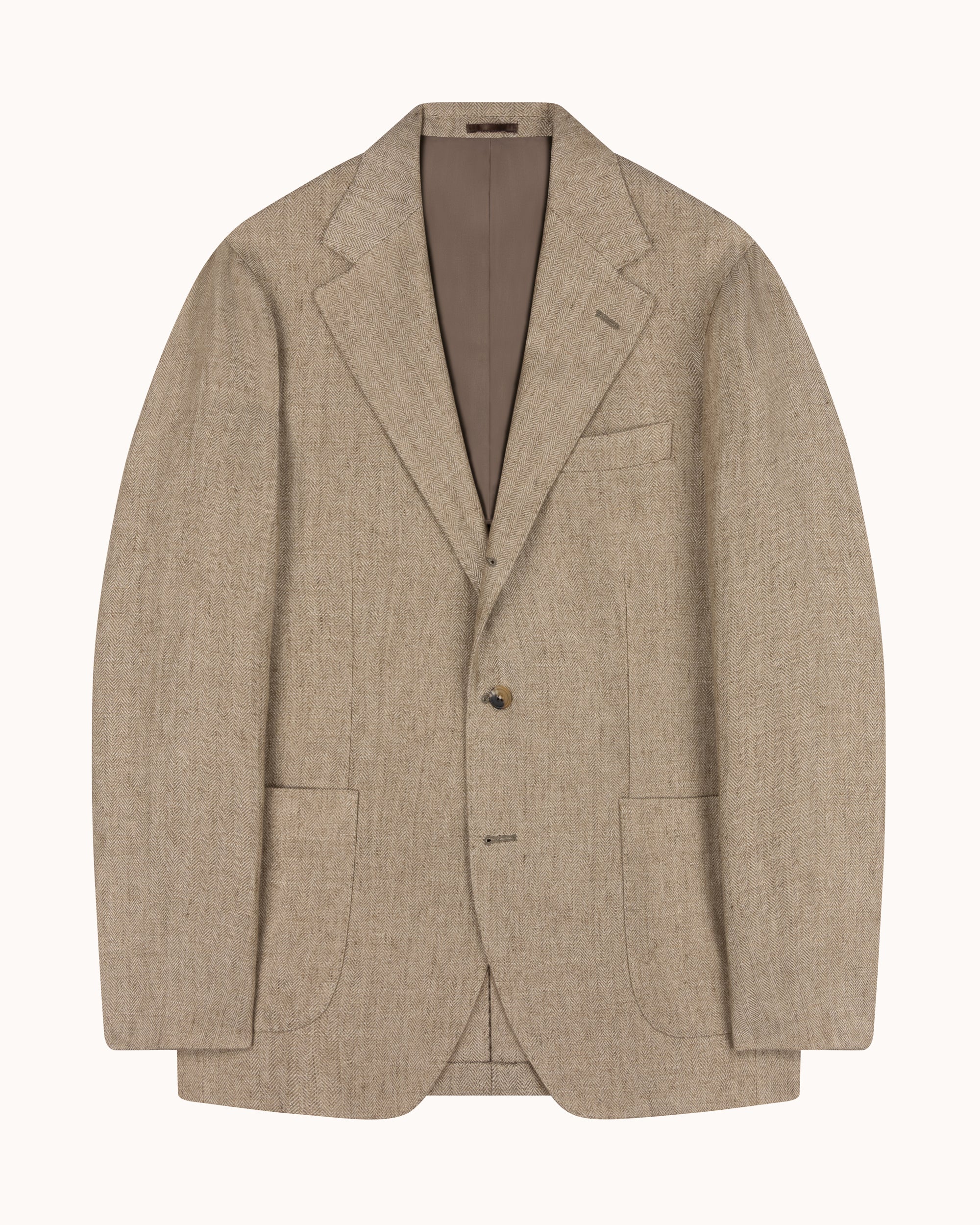 Sport Jacket - Straw Herringbone Linen