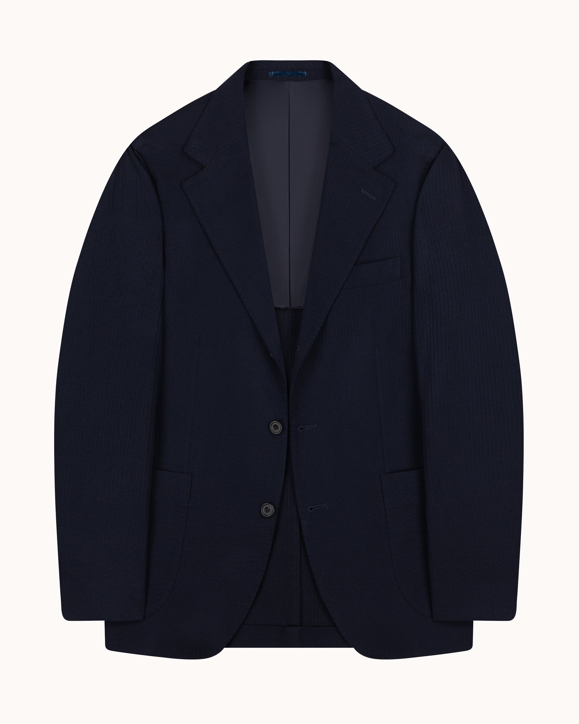 Sport Jacket - Navy Seersucker Wool