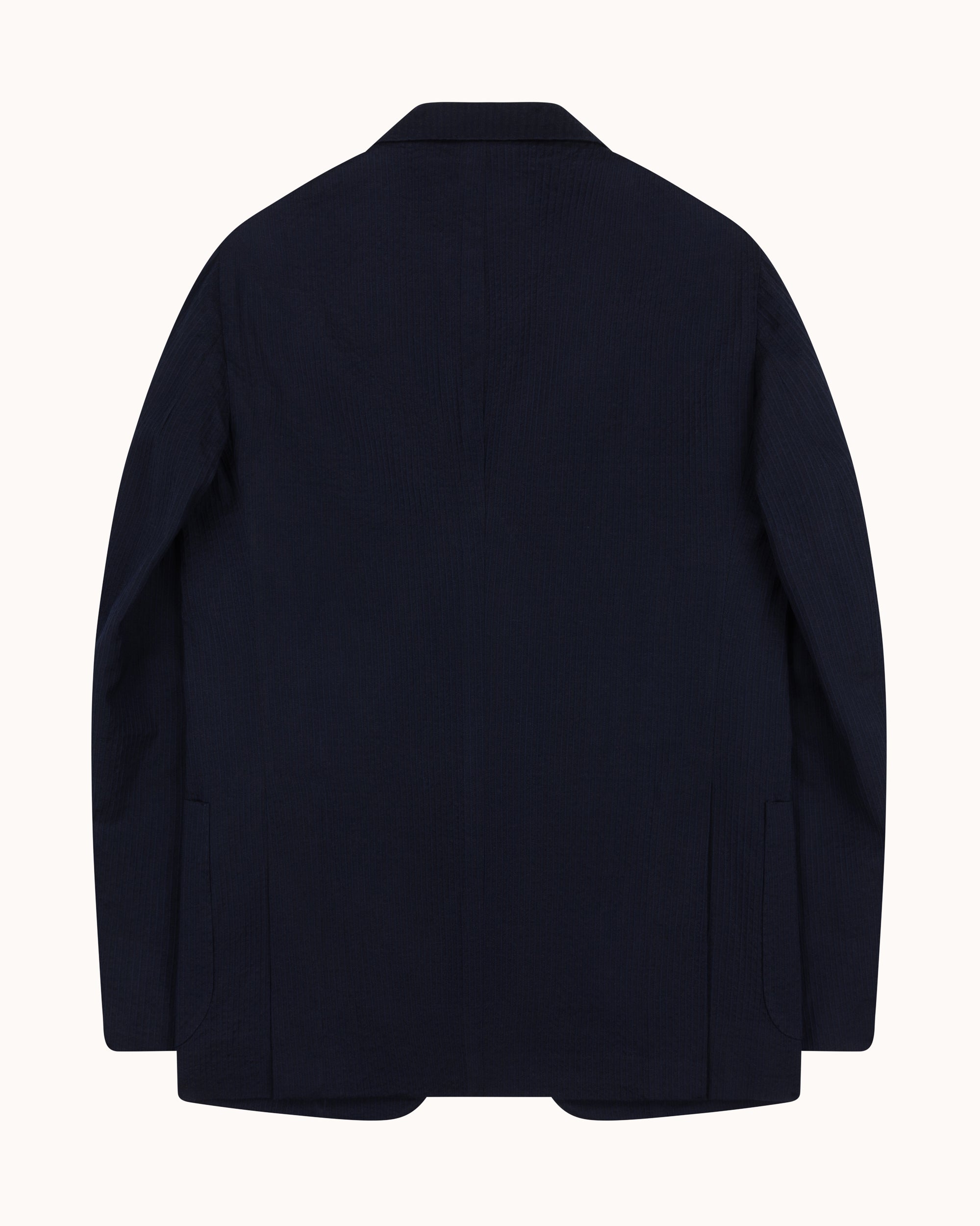 Sport Jacket - Navy Seersucker Wool