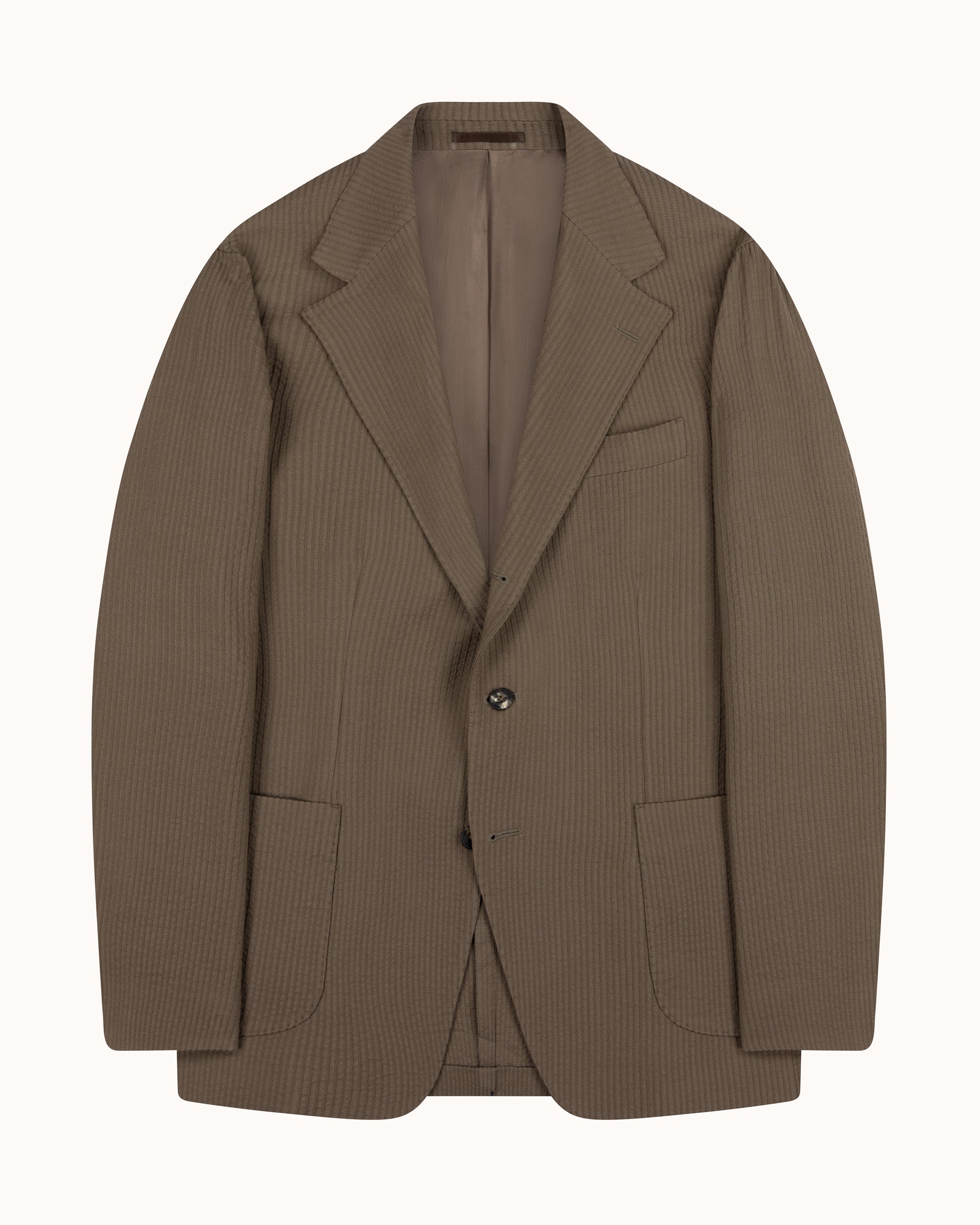 Sport Jacket - Mushroom Seersucker Wool