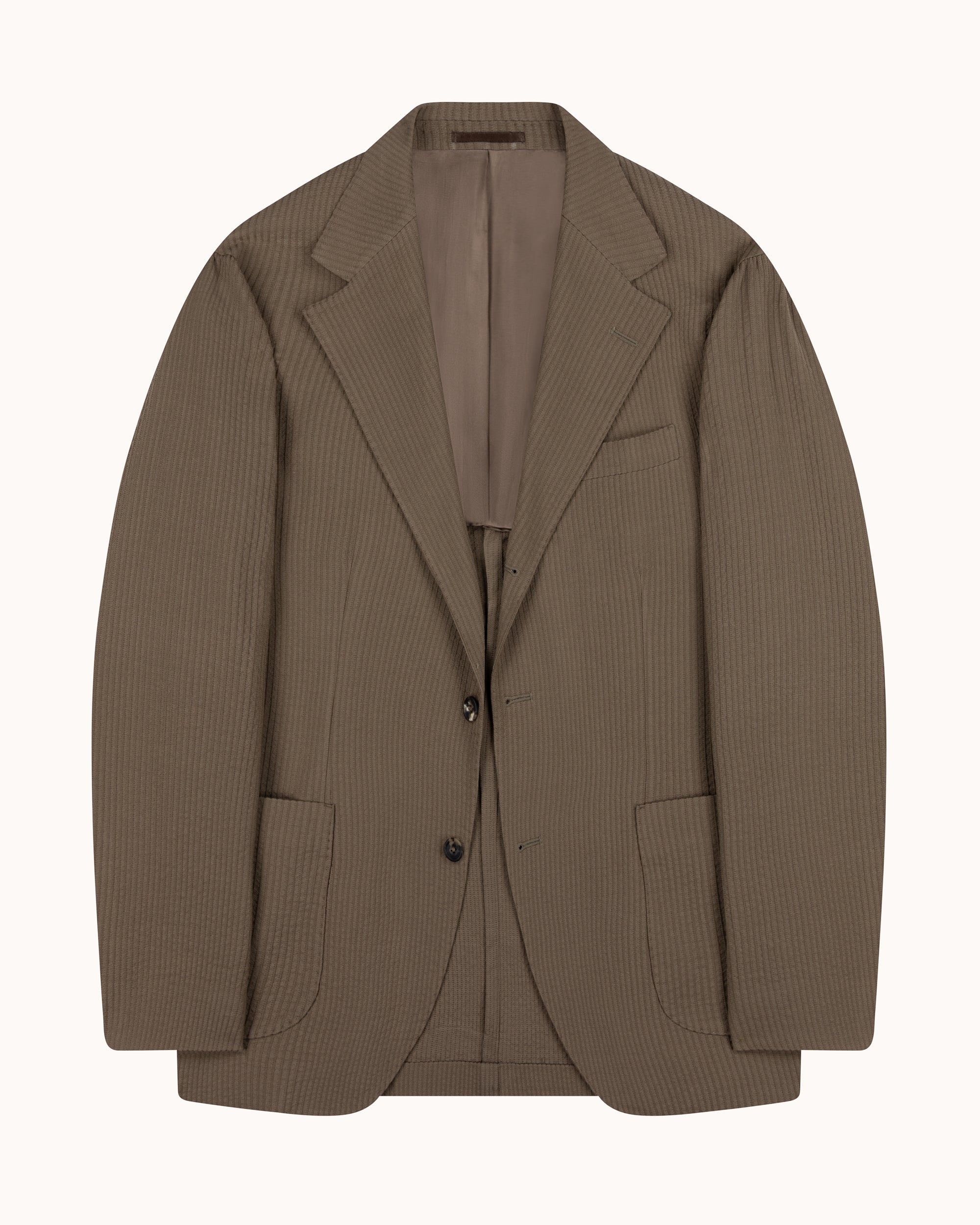 Sport Jacket - Mushroom Seersucker Wool