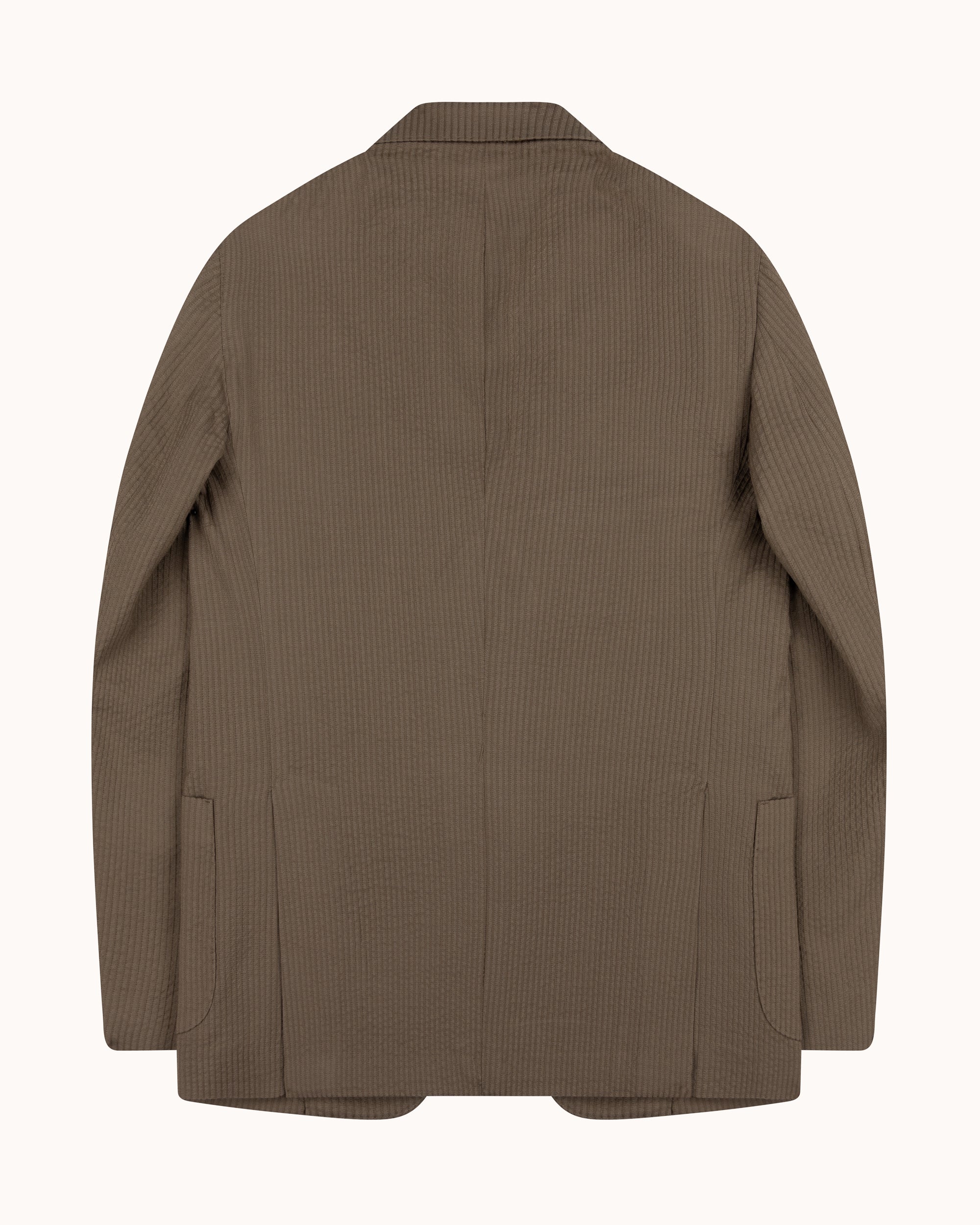 Sport Jacket - Mushroom Seersucker Wool
