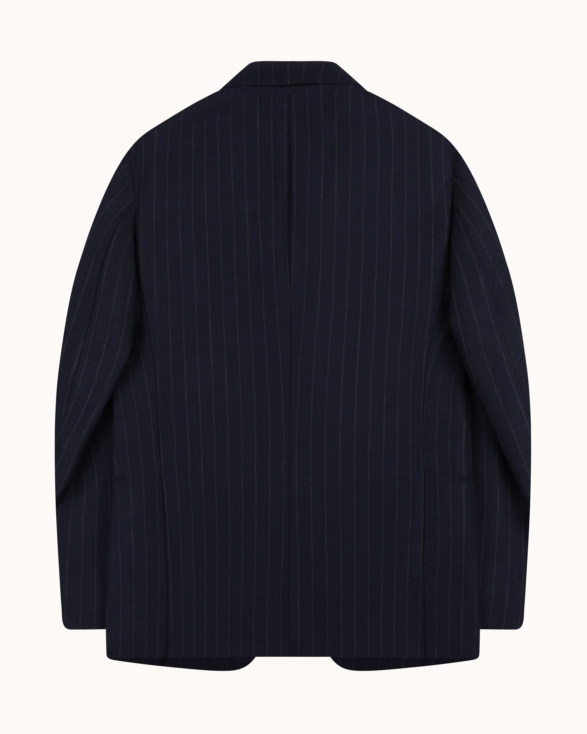 Sport Jacket - Navy Chalk Stripe Tropical Wool
