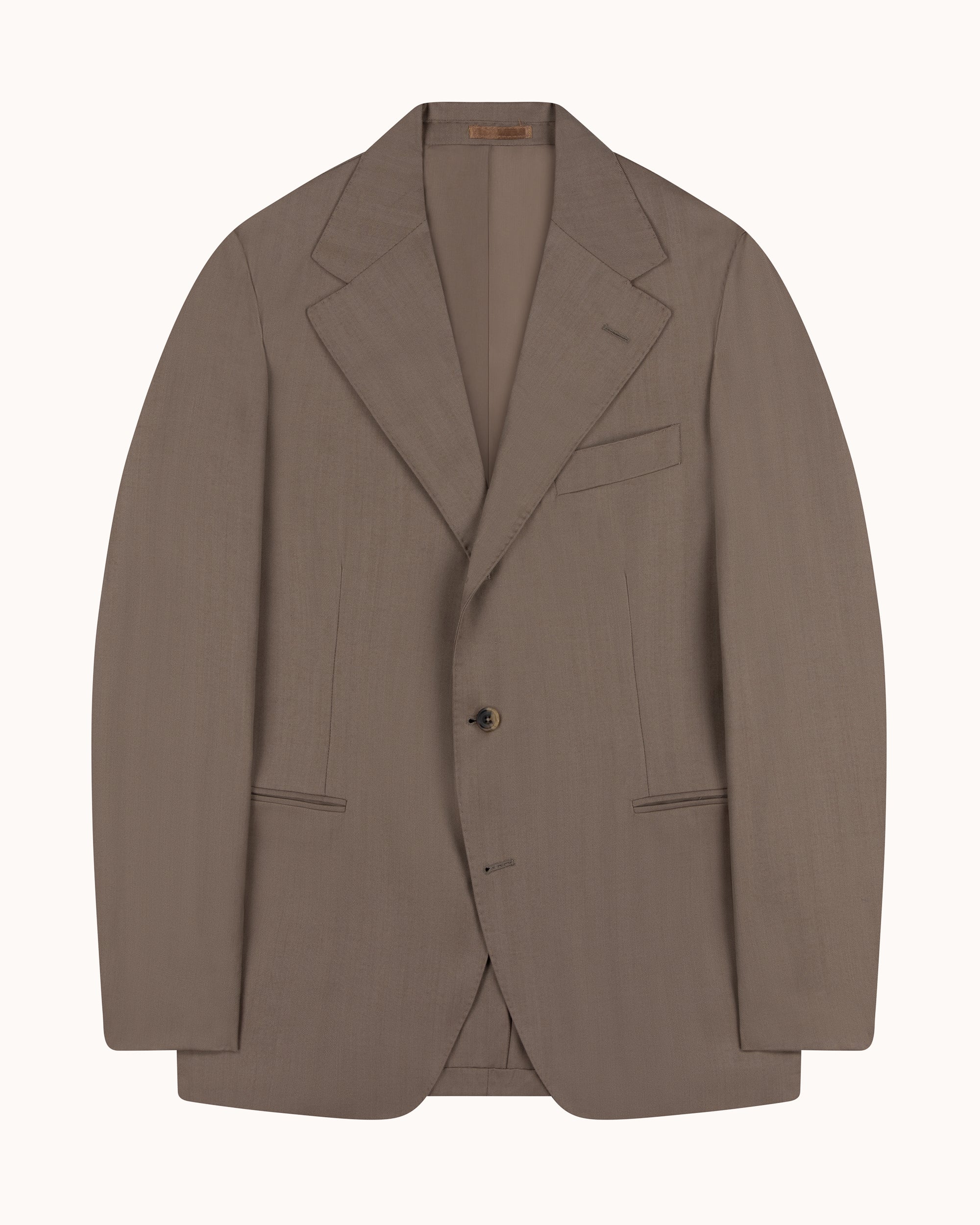 Sport Jacket - Mushroom Herringbone Wool