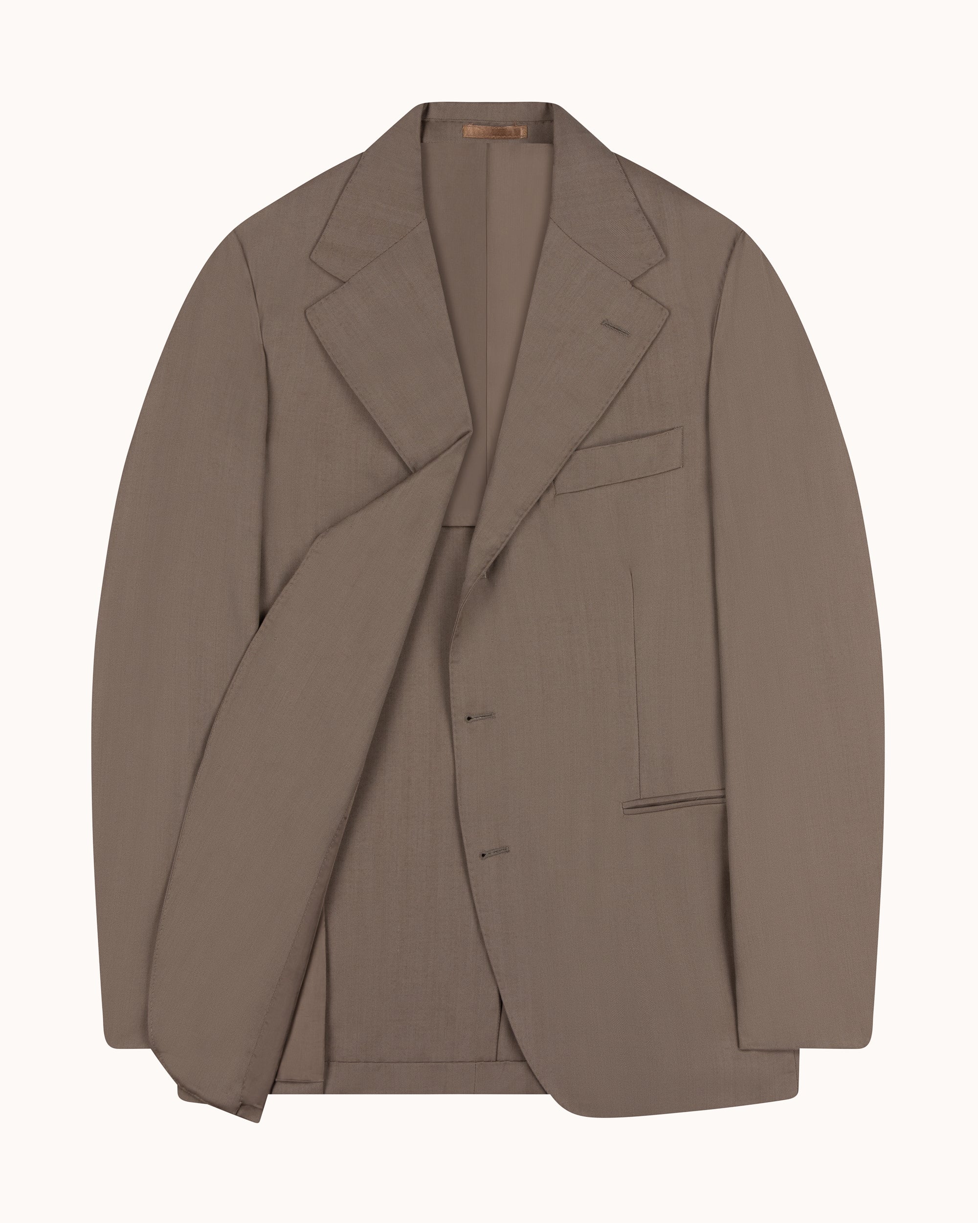 Sport Jacket - Mushroom Herringbone Wool