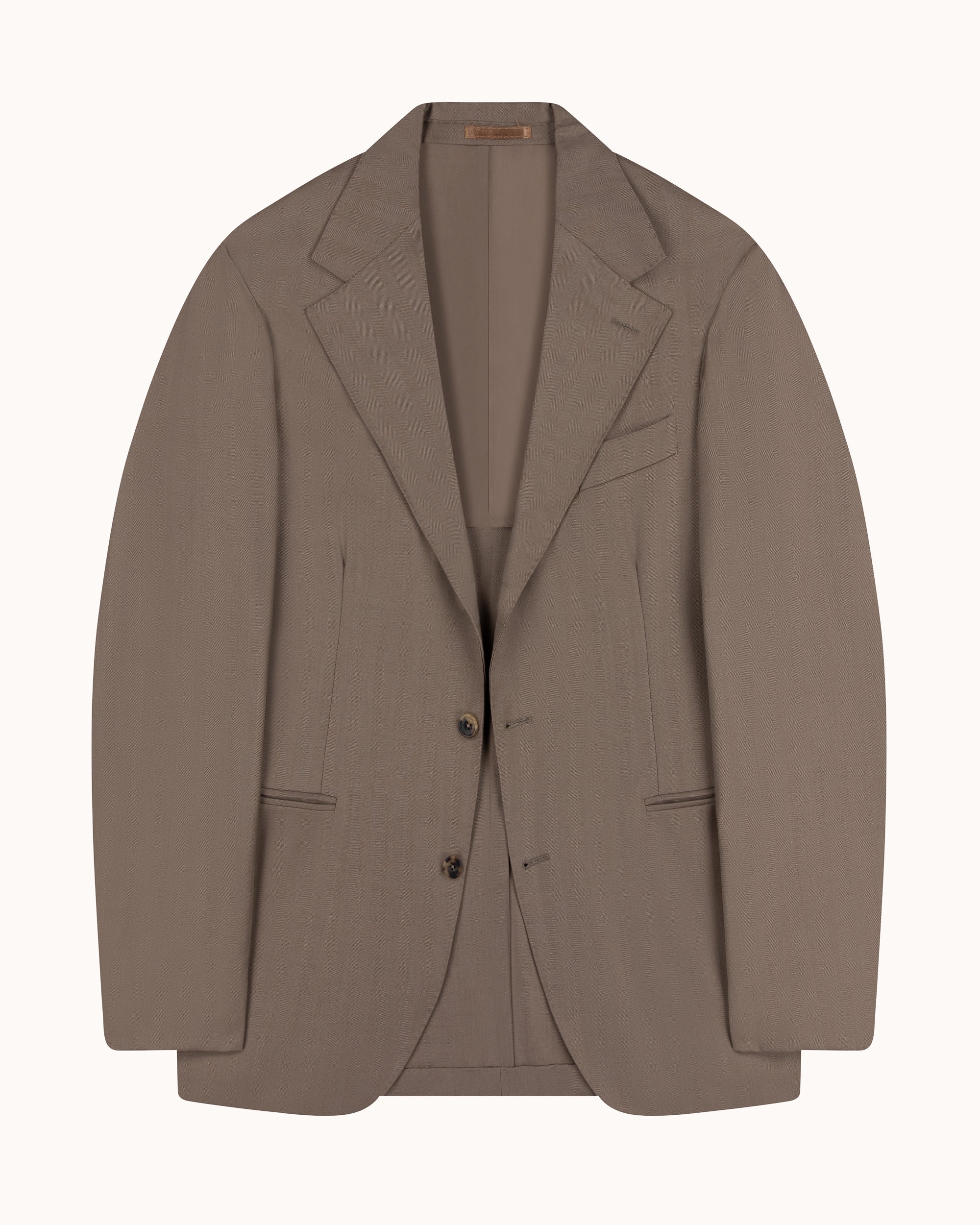 Sport Jacket - Mushroom Herringbone Wool