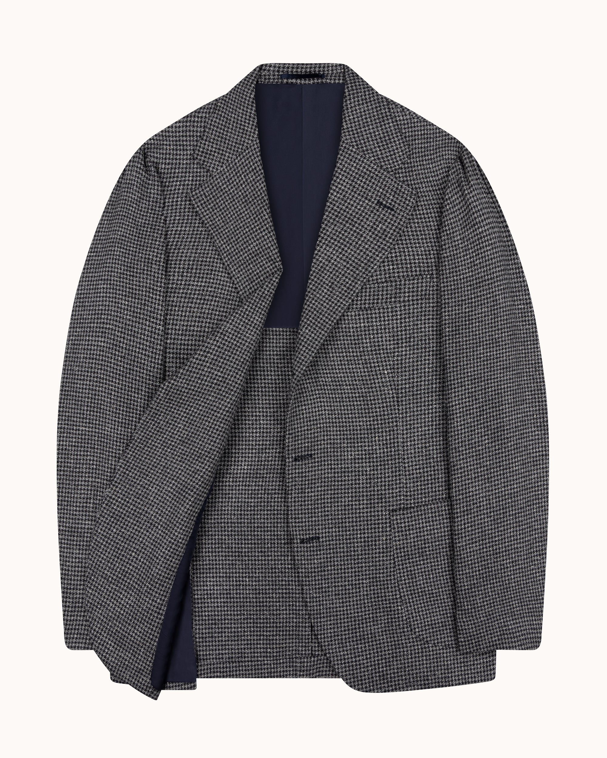 Sport Jacket - Grey Houndstooth Wool