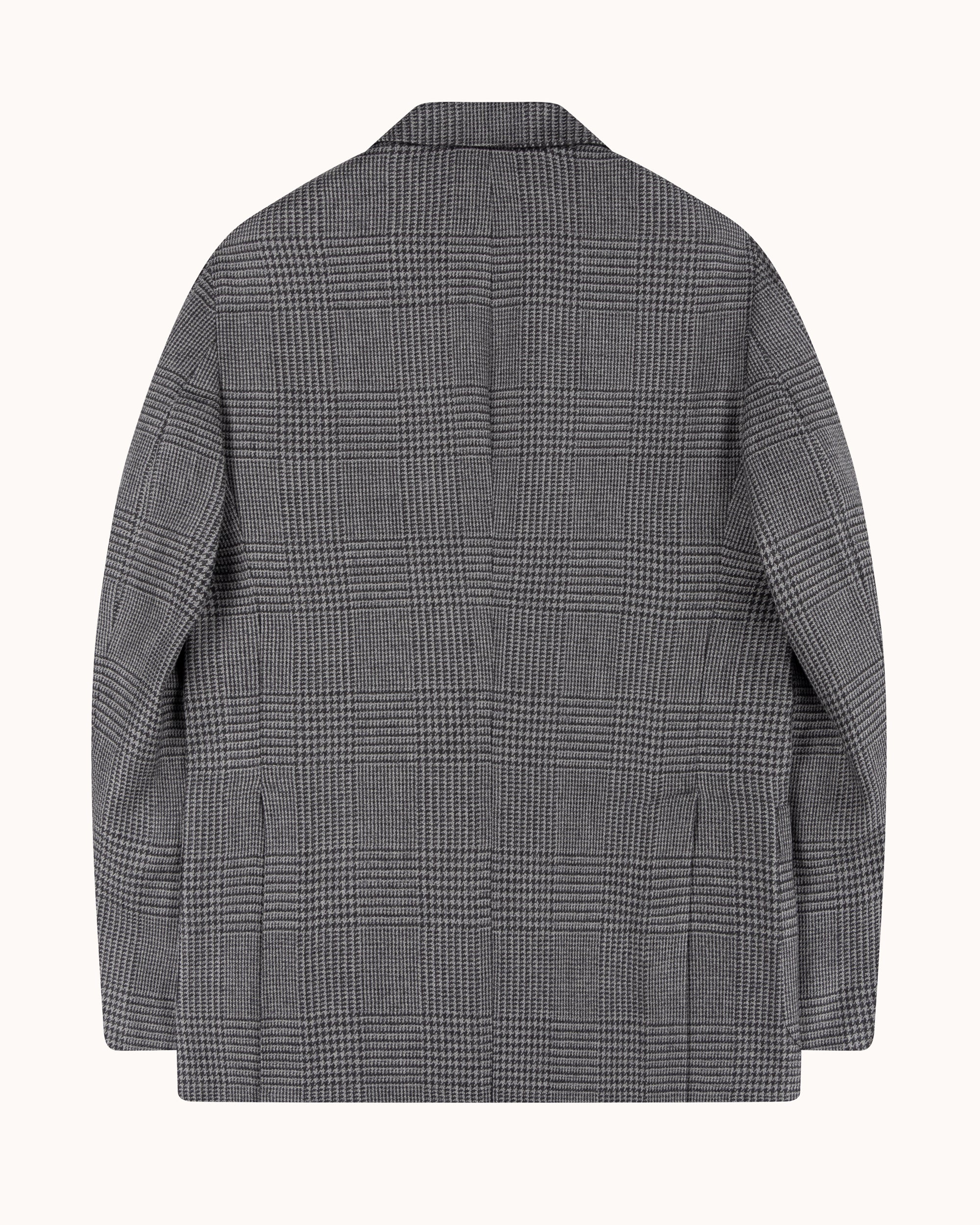Sport Jacket - Grey Glen Check Wool Linen