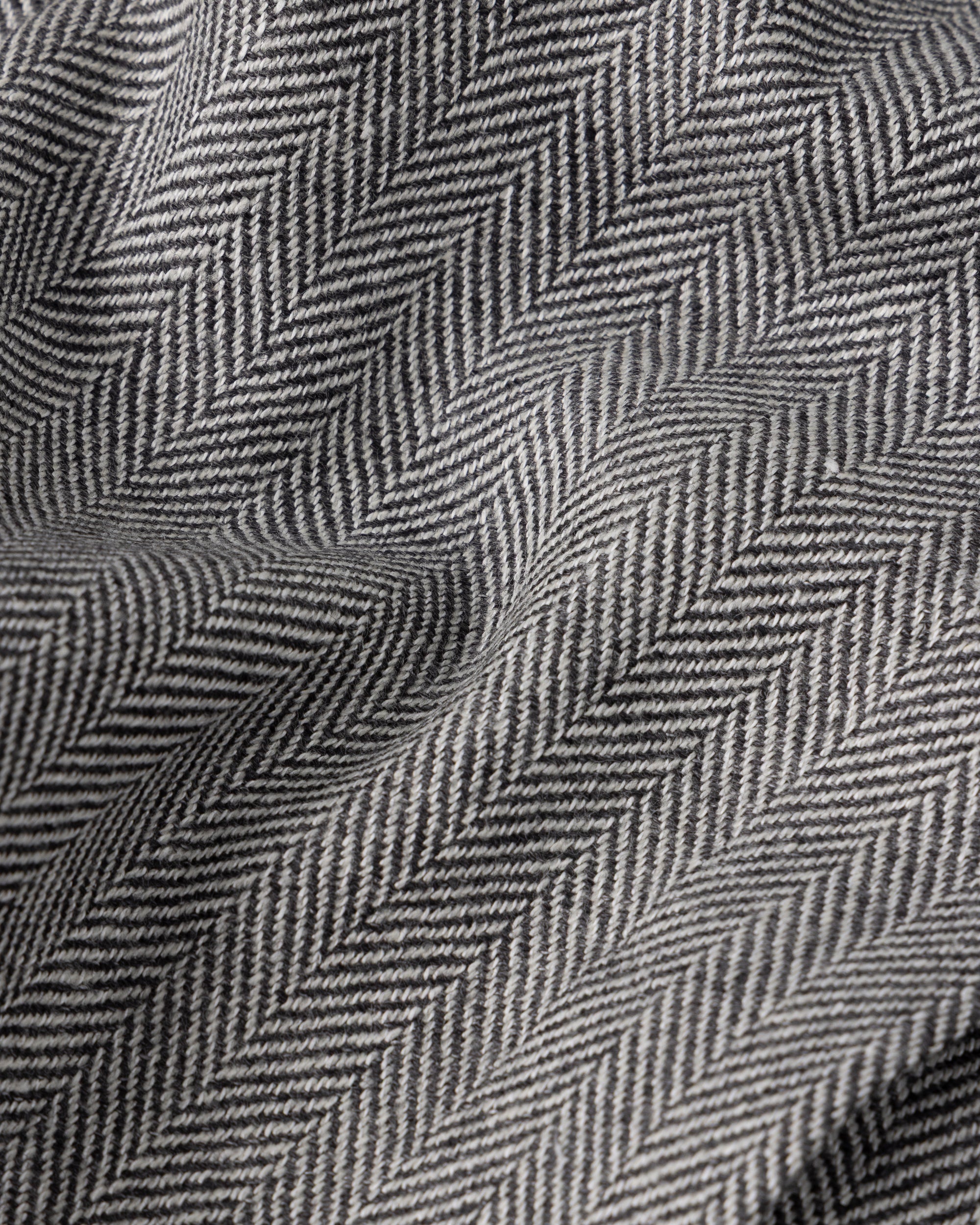 Sport Jacket - Grey Herringbone Wool Linen