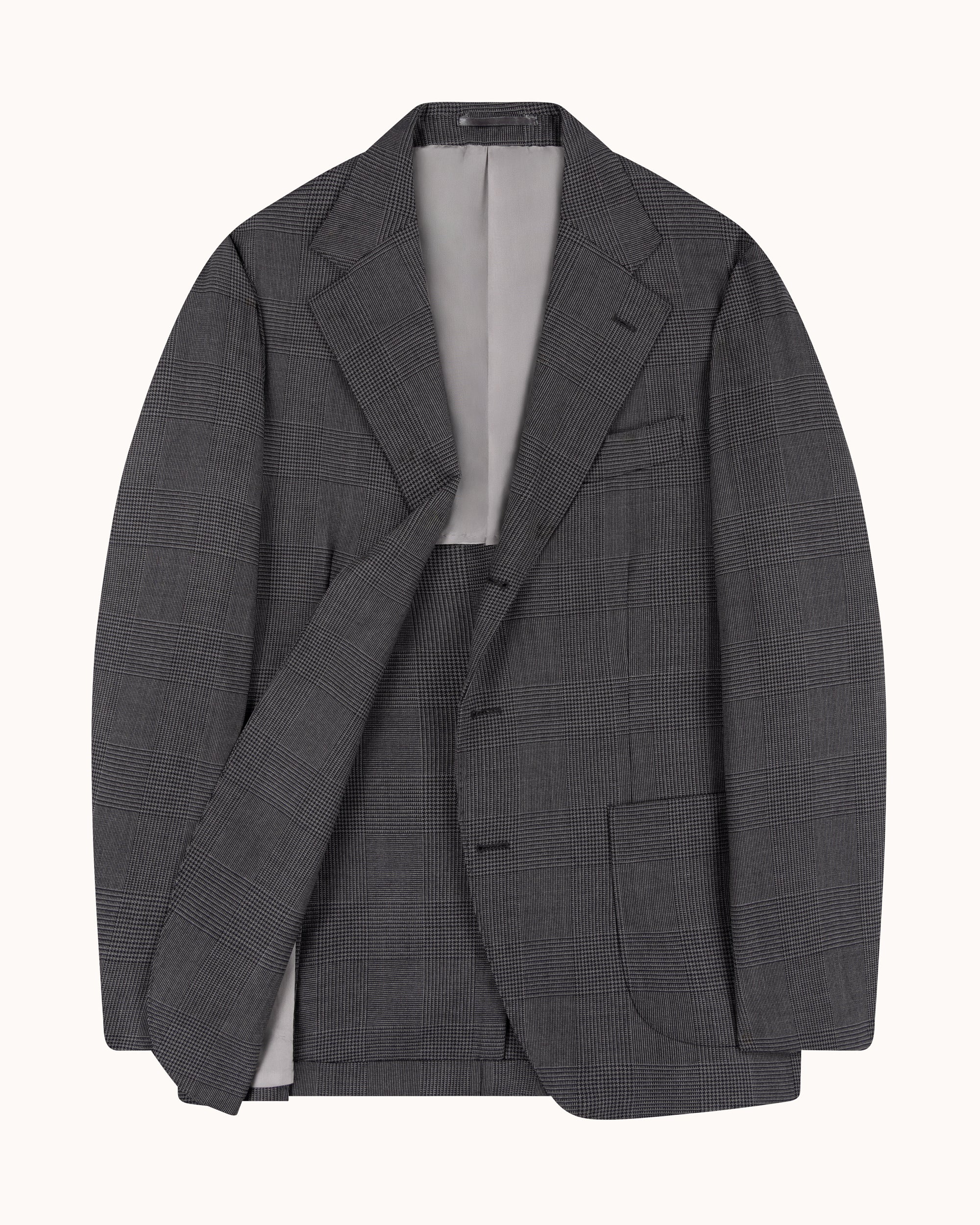 Sport Jacket - Grey Glen Check High Twist Merino Wool
