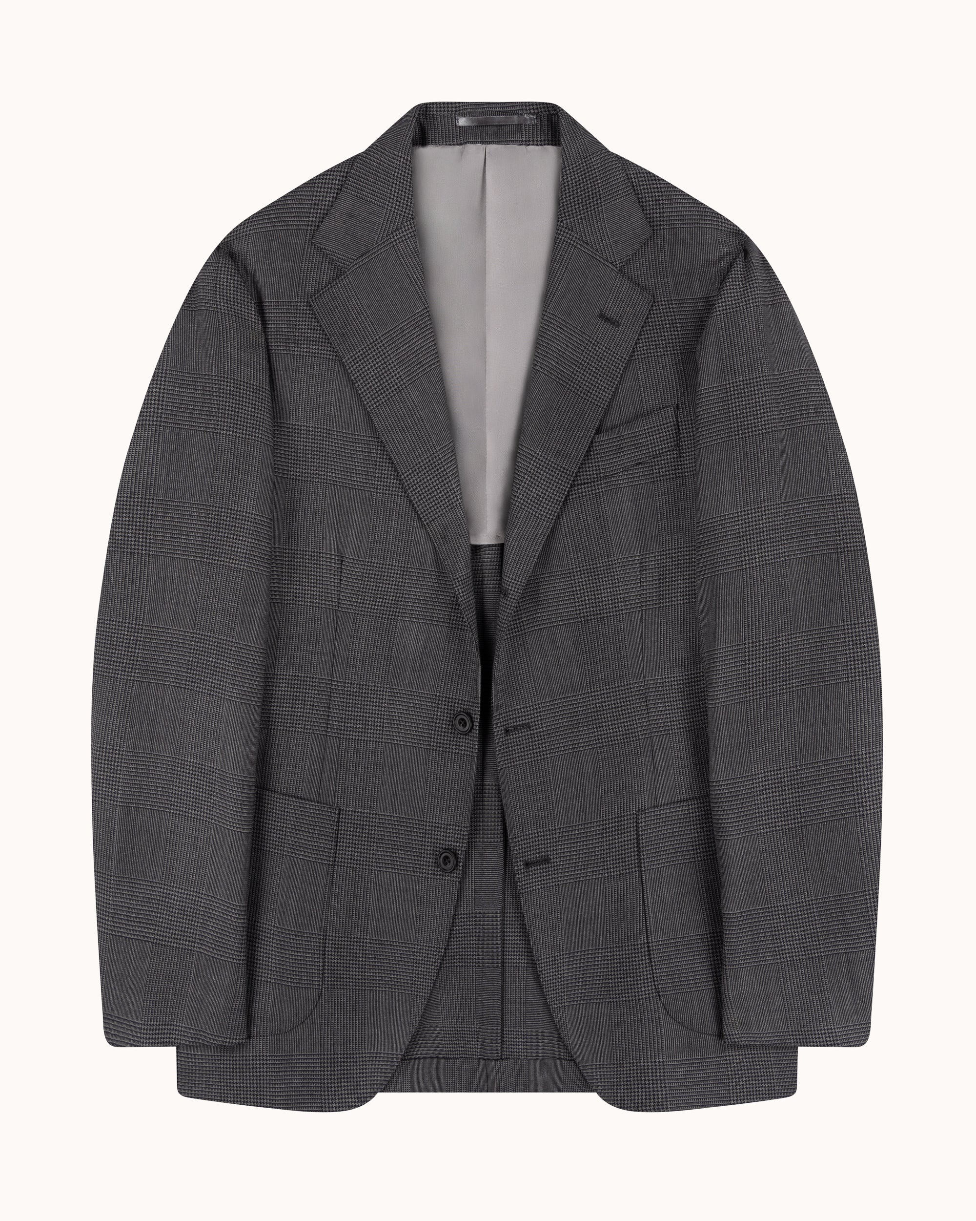 Sport Jacket - Grey Glen Check High Twist Merino Wool