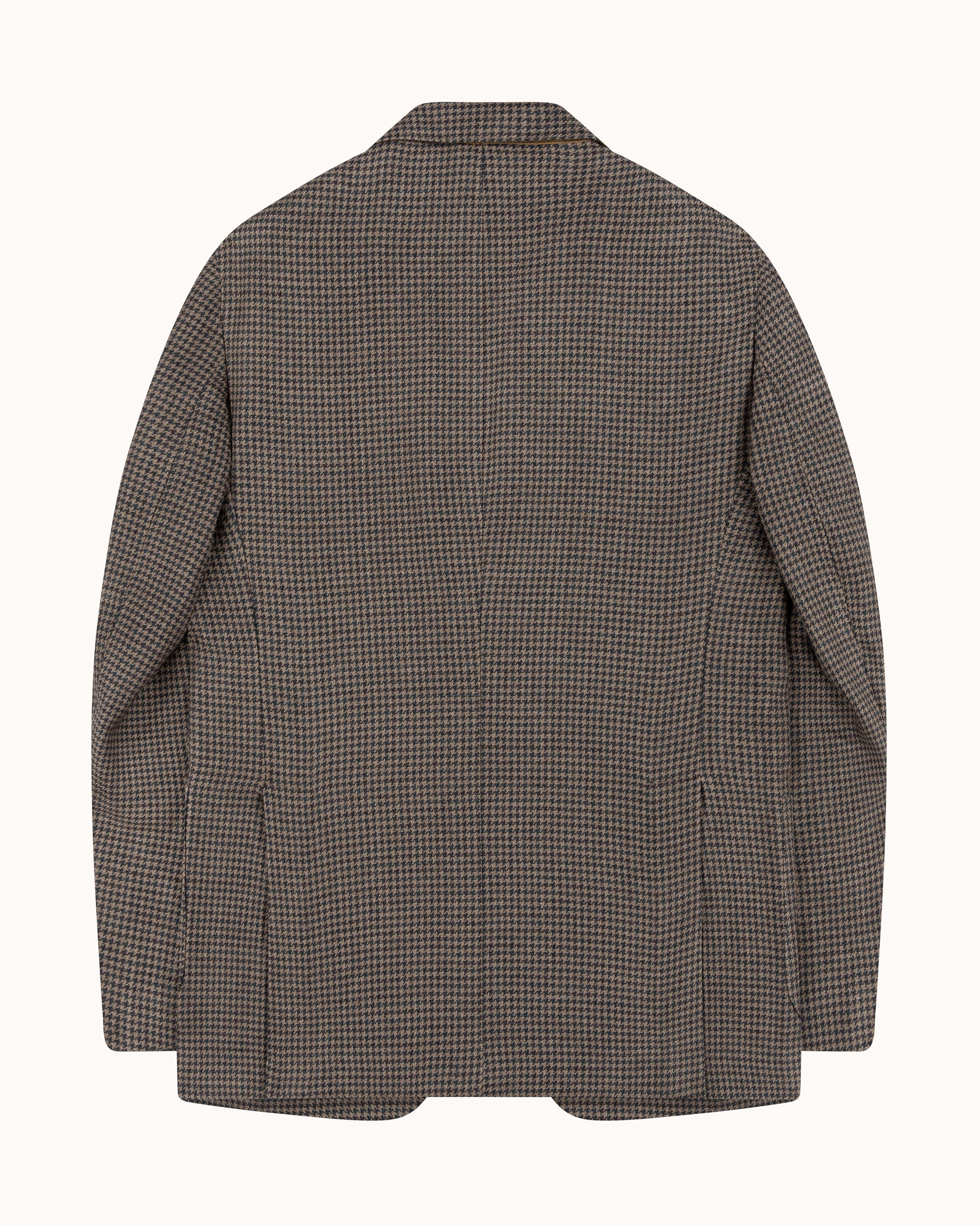 Sport Jacket - Truffle Houndstooth Wool Linen