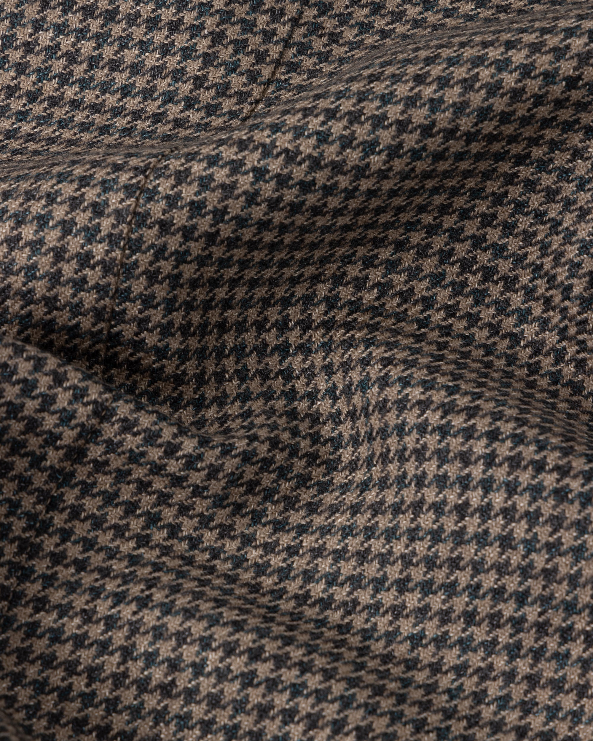 Sport Jacket - Truffle Houndstooth Wool Linen