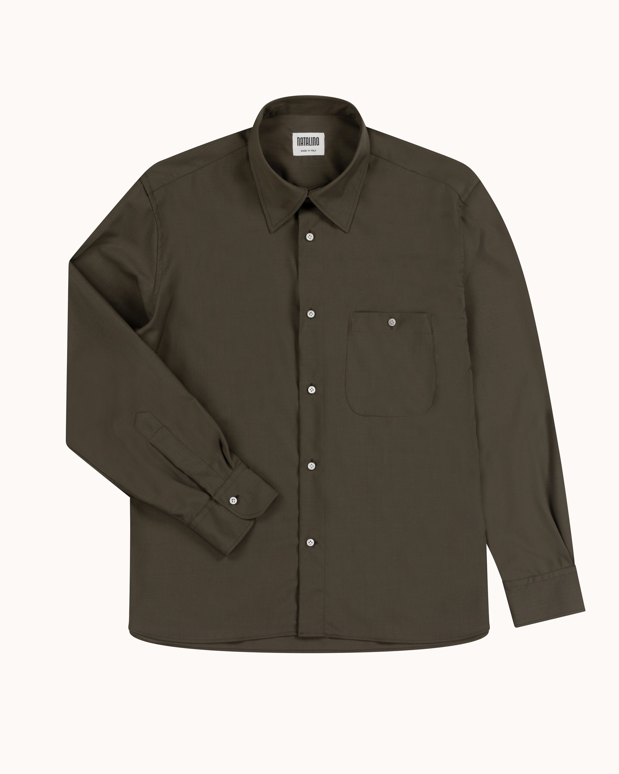 Off-Duty Shirt - Military Green Wool