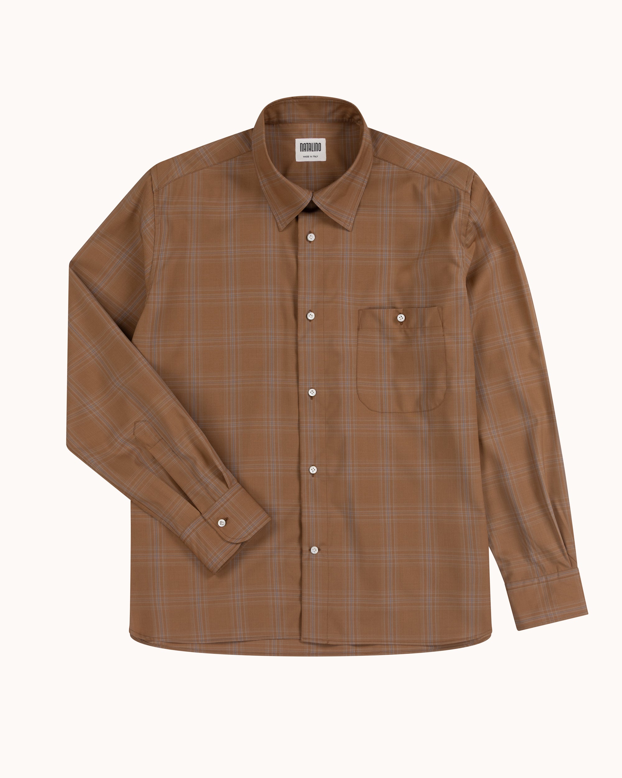 Off-Duty Shirt - Tobacco Check Wool