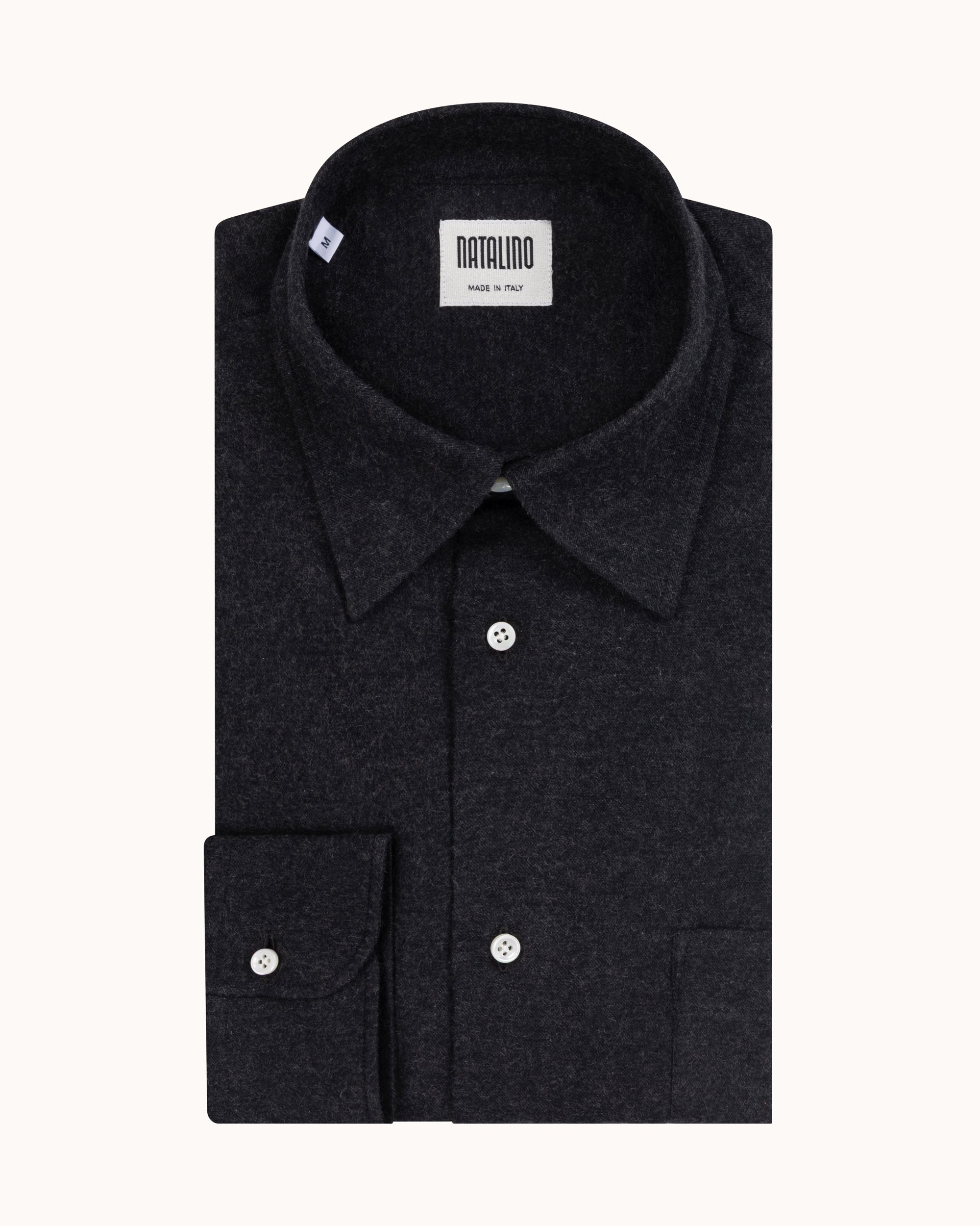 Off-Duty Shirt - Charcoal Cotton Cashmere