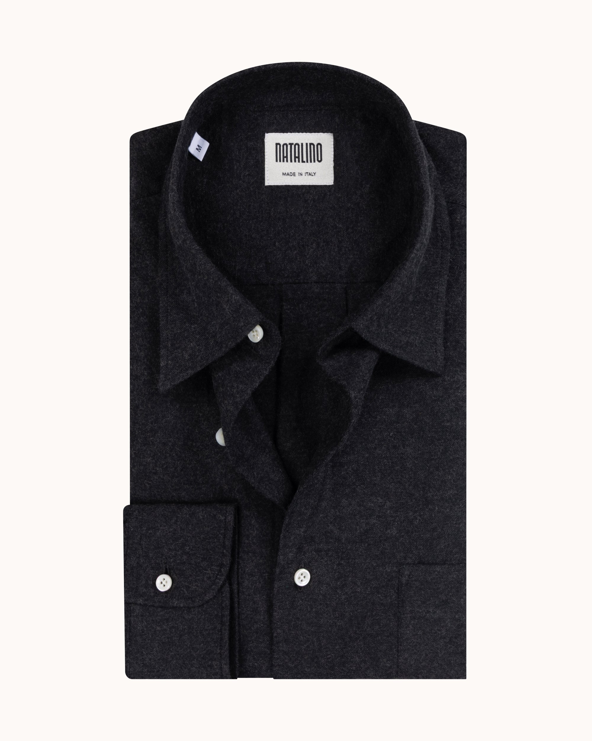 Off-Duty Shirt - Charcoal Cotton Cashmere