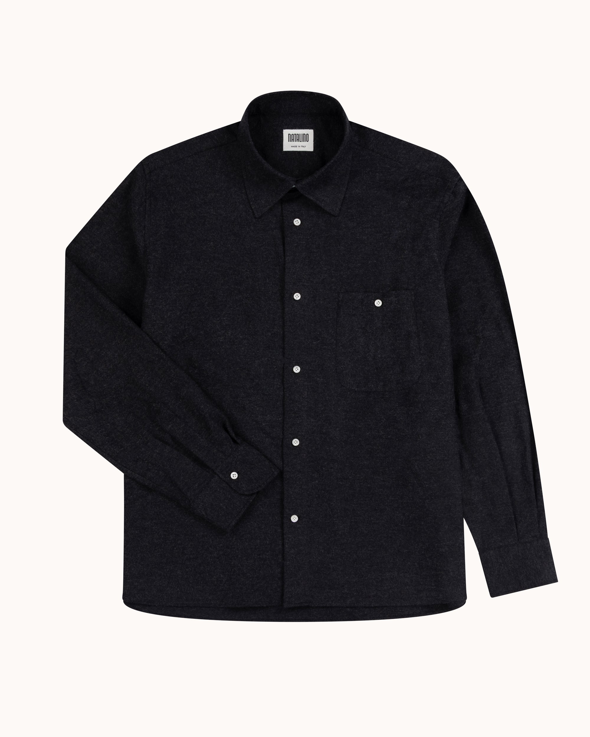 Off-Duty Shirt - Charcoal Cotton Cashmere