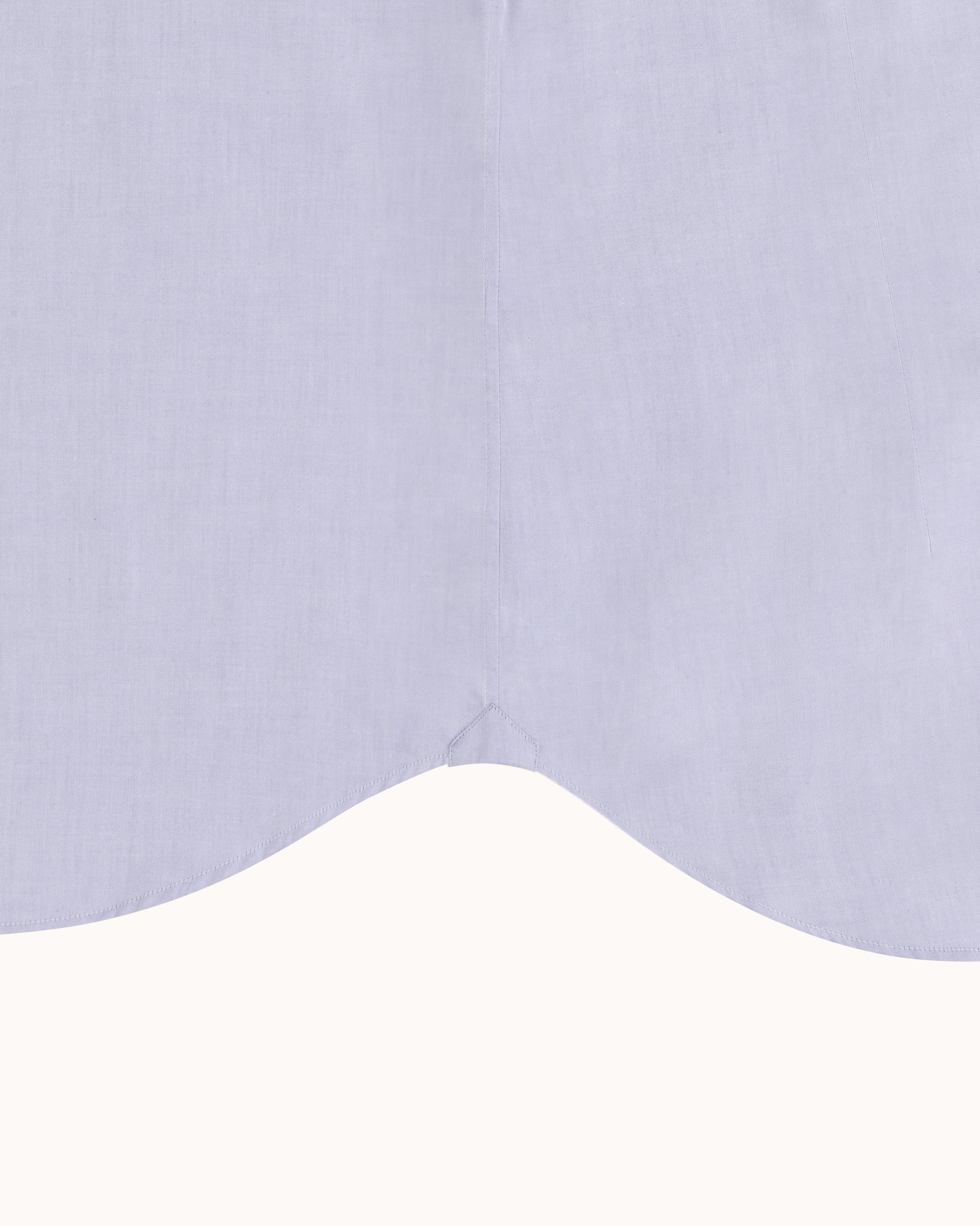 Point Collar Shirt - Light Grey Cotton Poplin