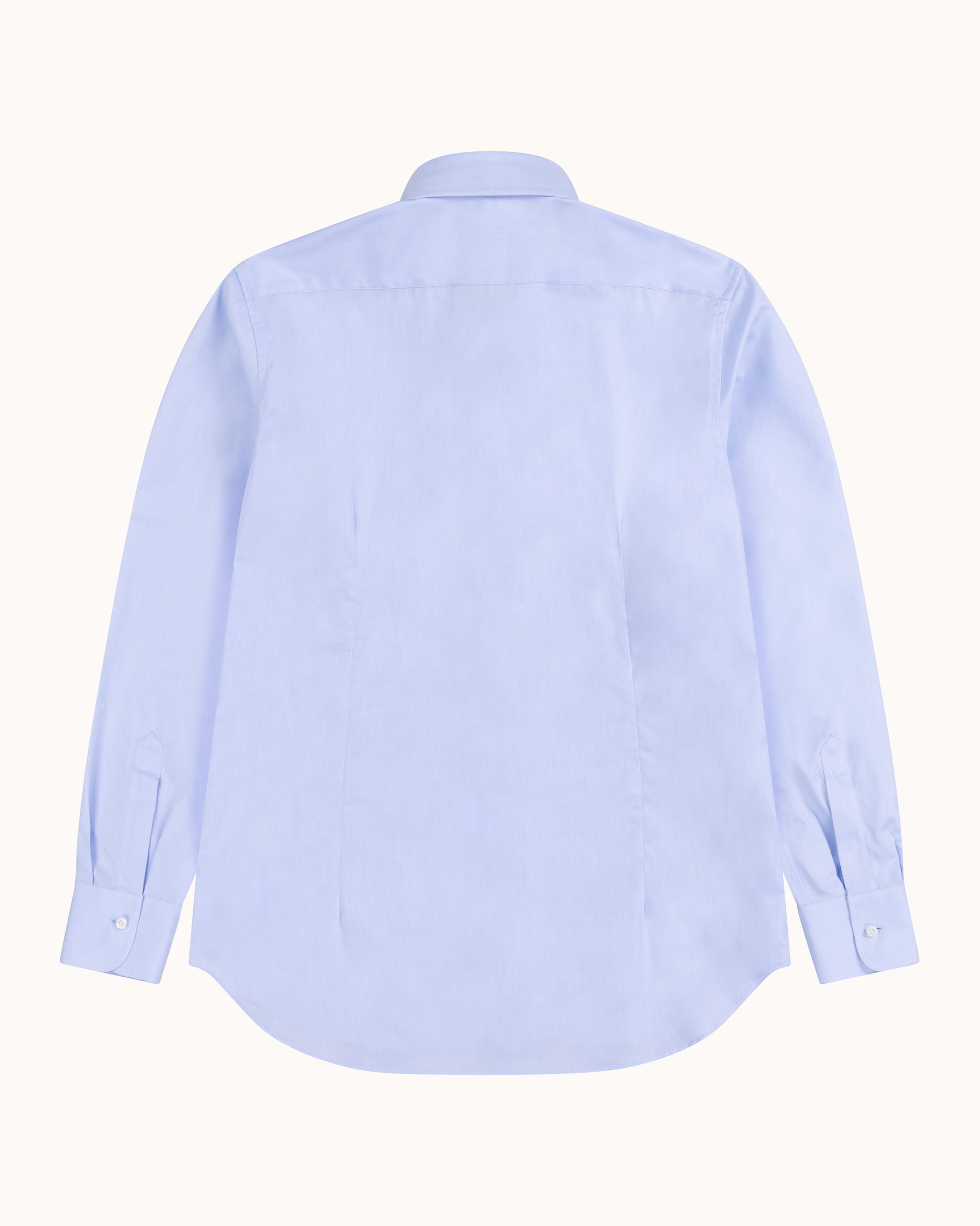 Point Collar Shirt - Light Blue Cotton Poplin