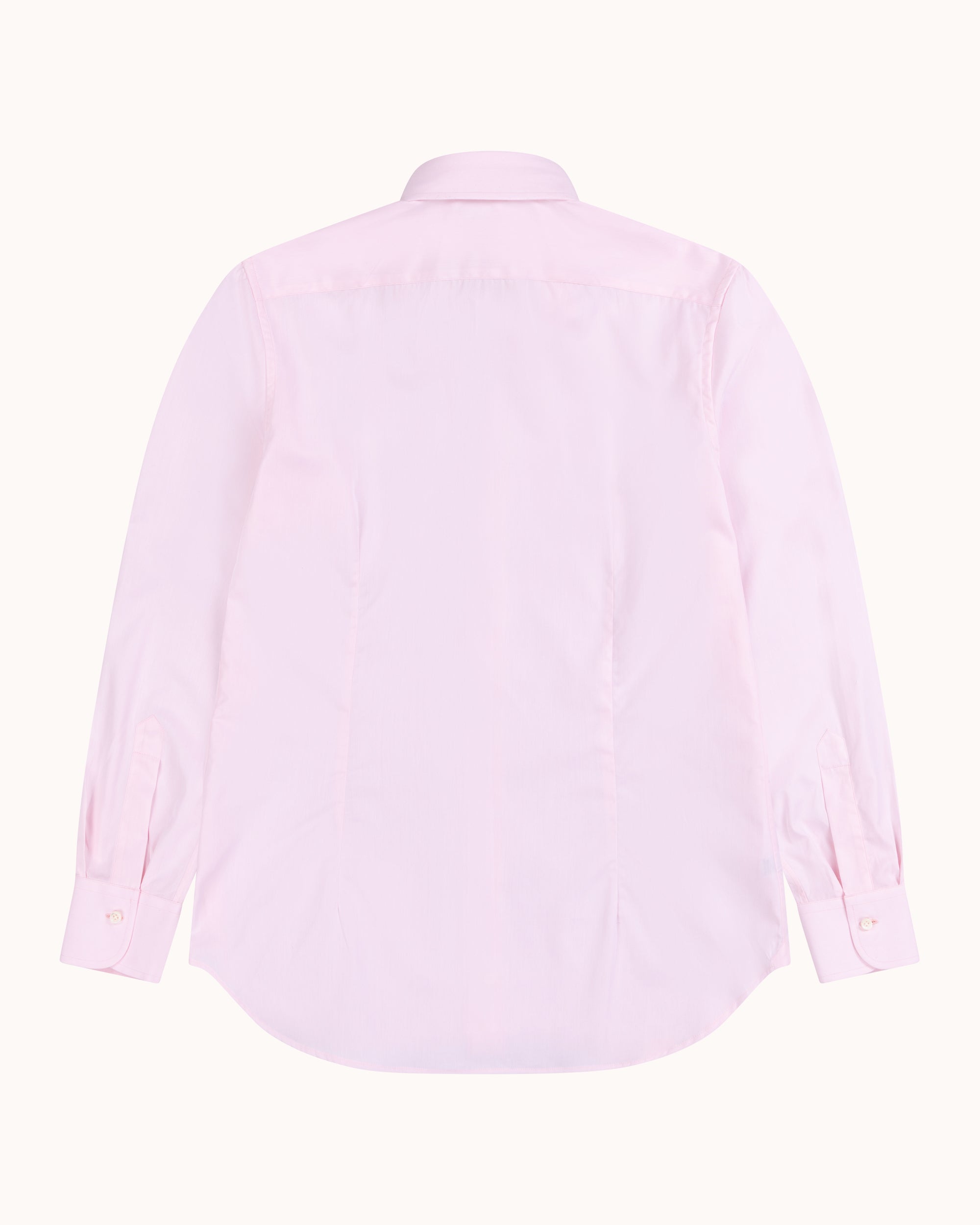 Point Collar Shirt - Pink Cotton Poplin