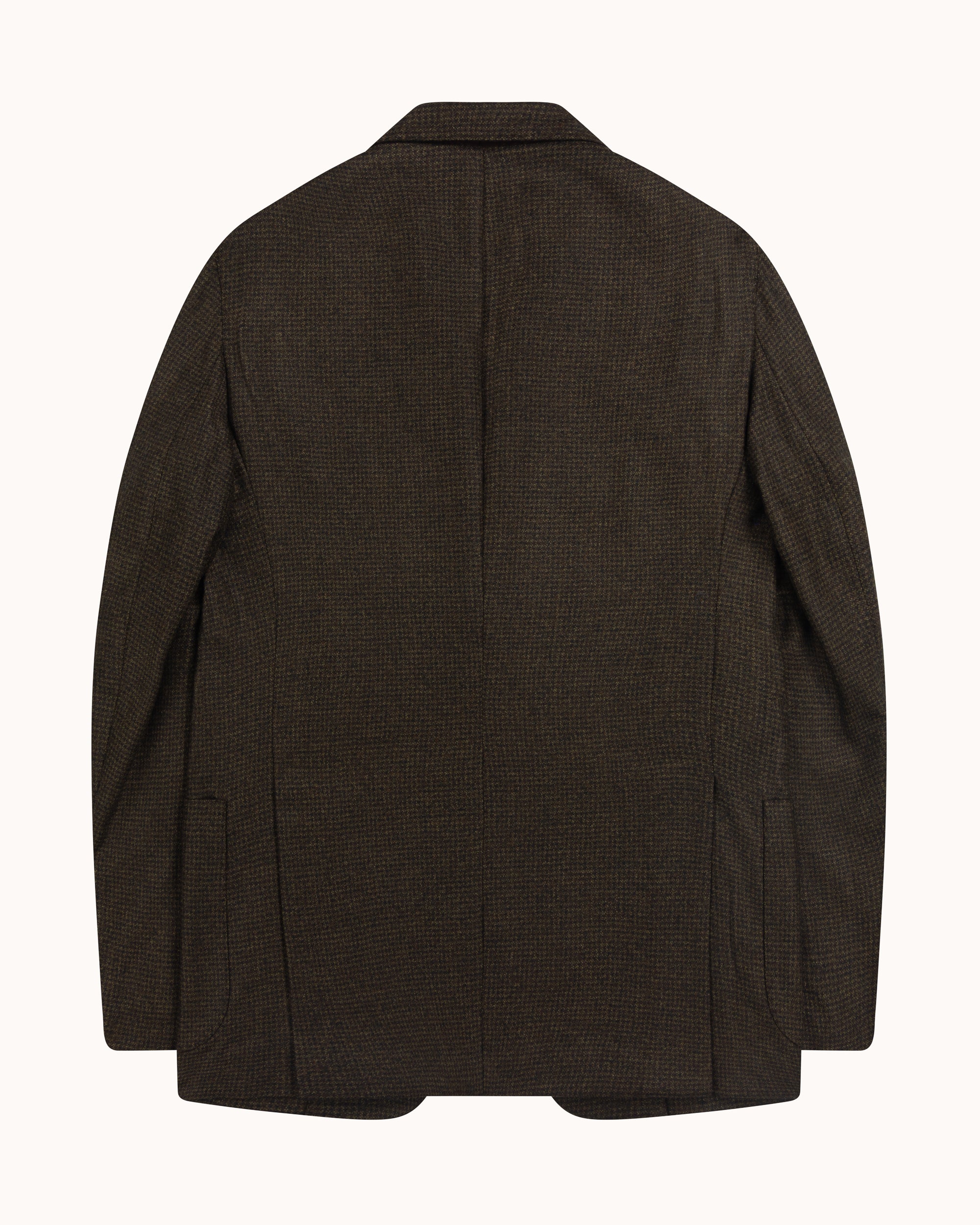 Sport Jacket - Dark Olive Houndstooth Wool