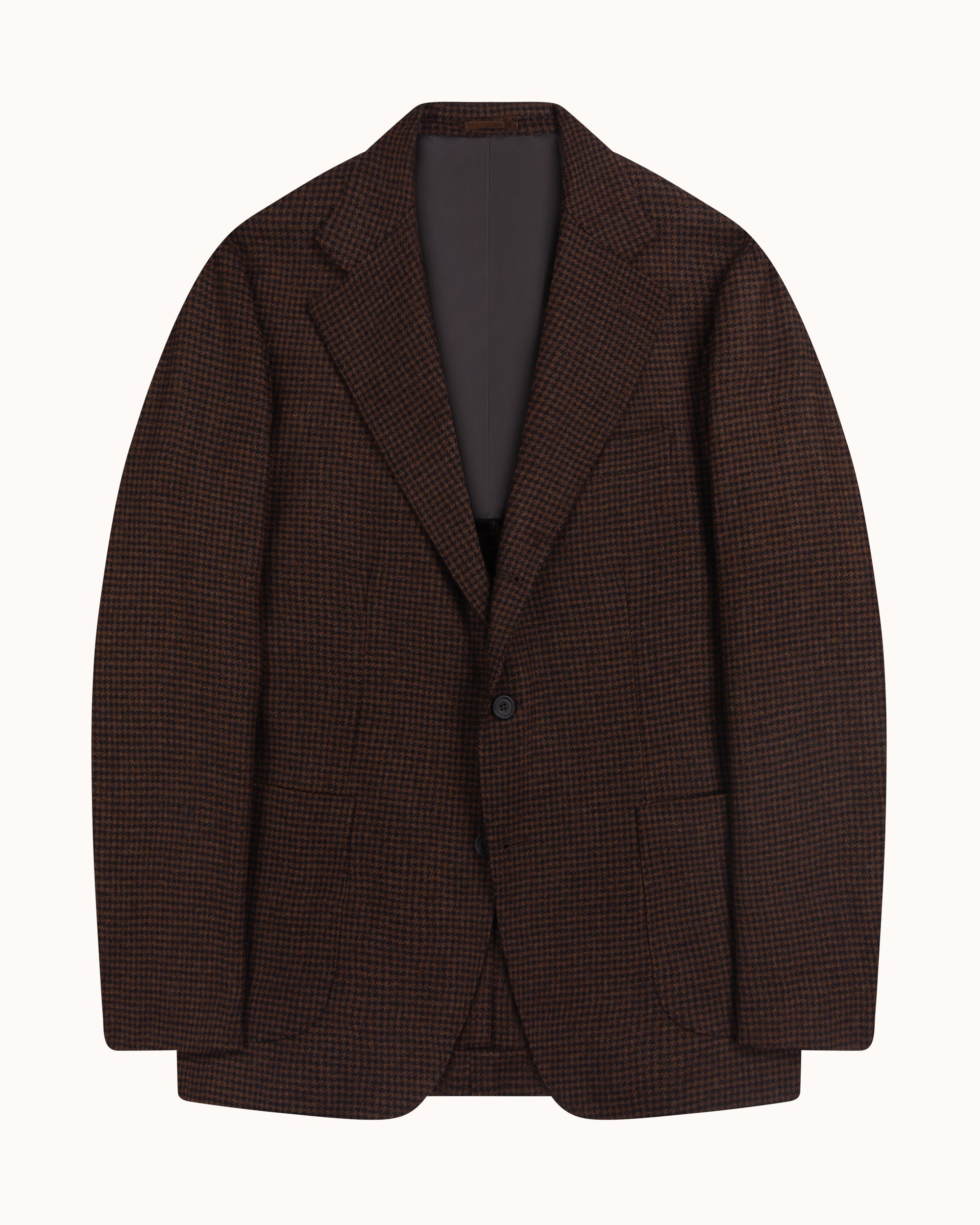 Sport Jacket - Brown Houndstooth Wool