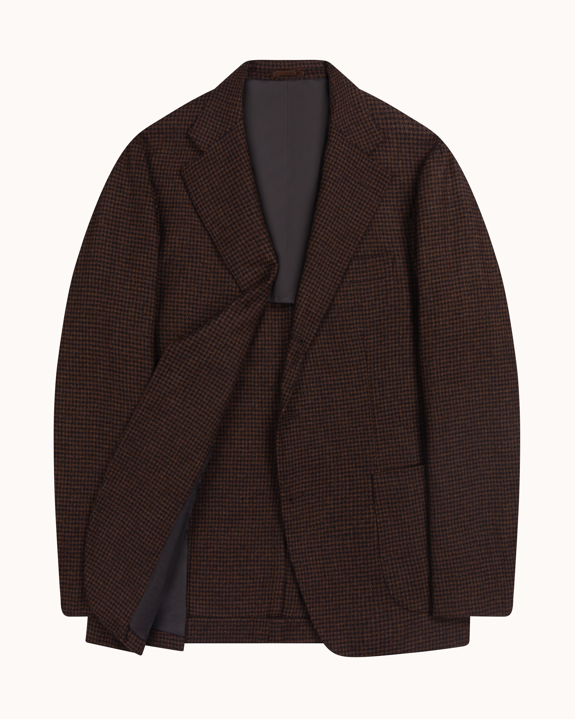 Sport Jacket - Brown Houndstooth Wool