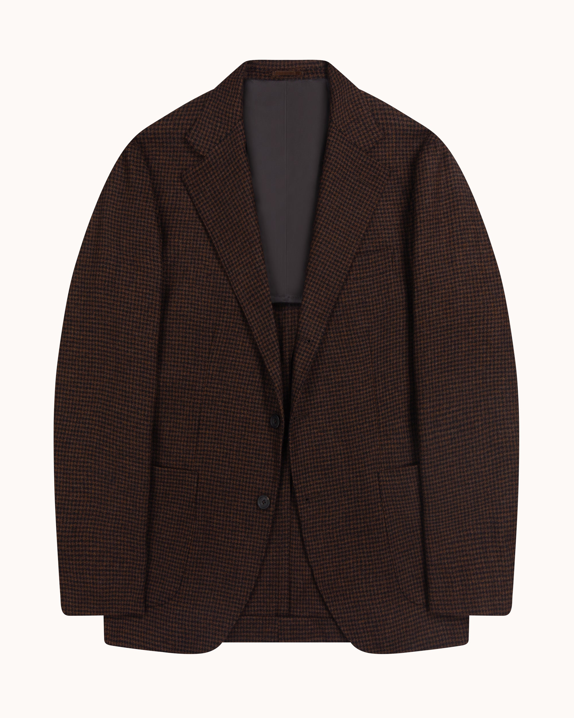 Sport Jacket - Brown Houndstooth Wool