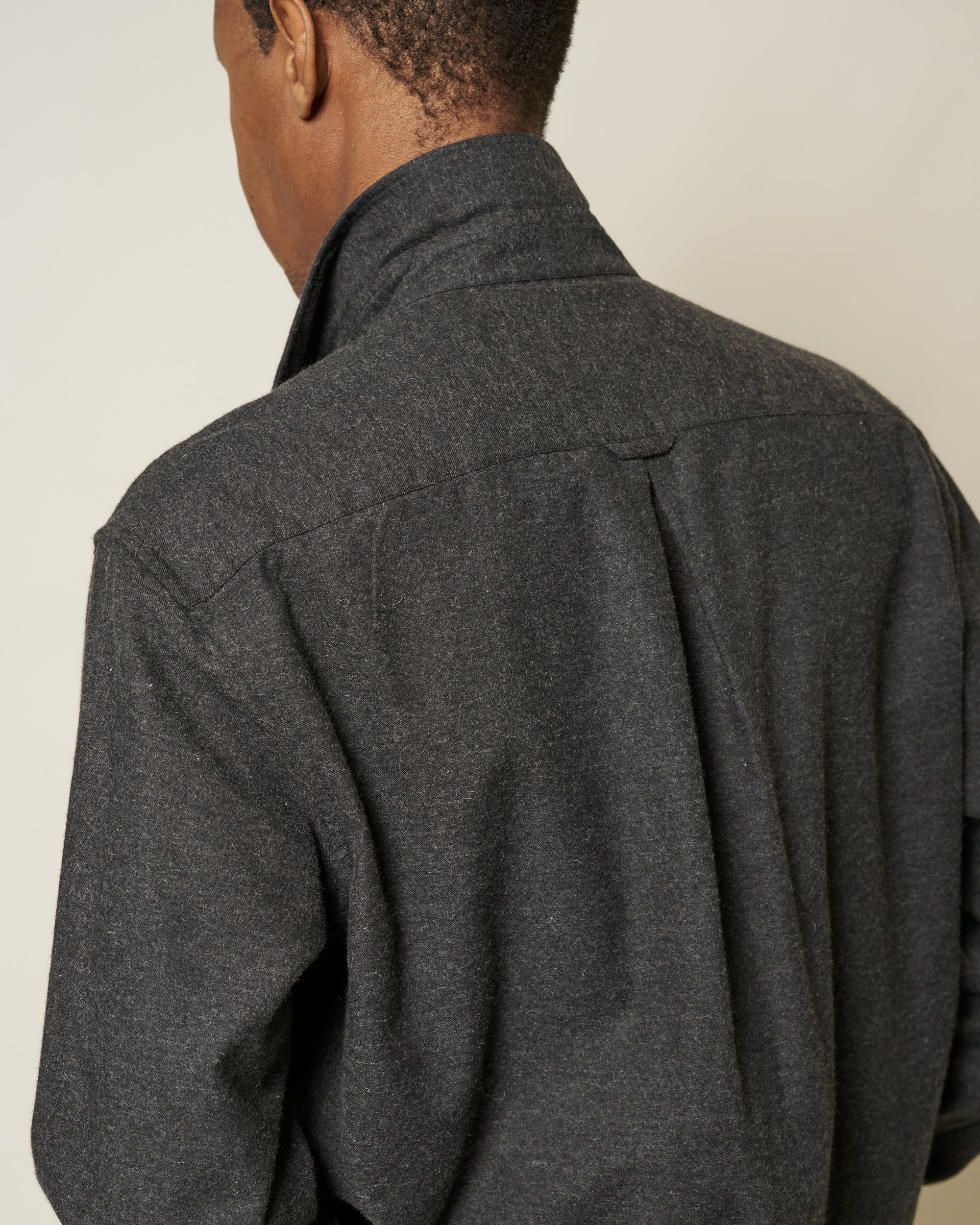 Off-Duty Shirt - Charcoal Cotton Cashmere