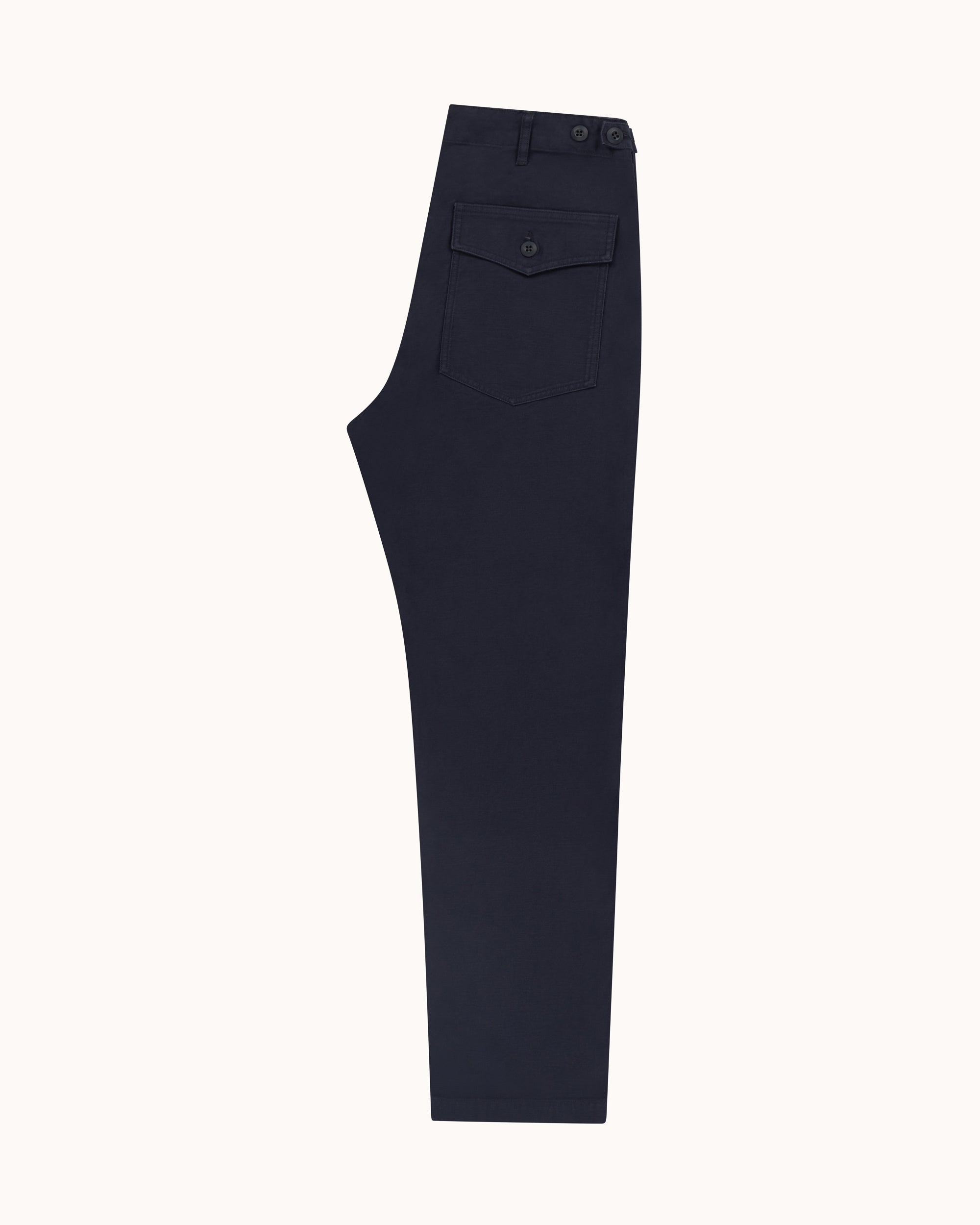 High Rise Japanese Fatigue Pant - Navy Cotton