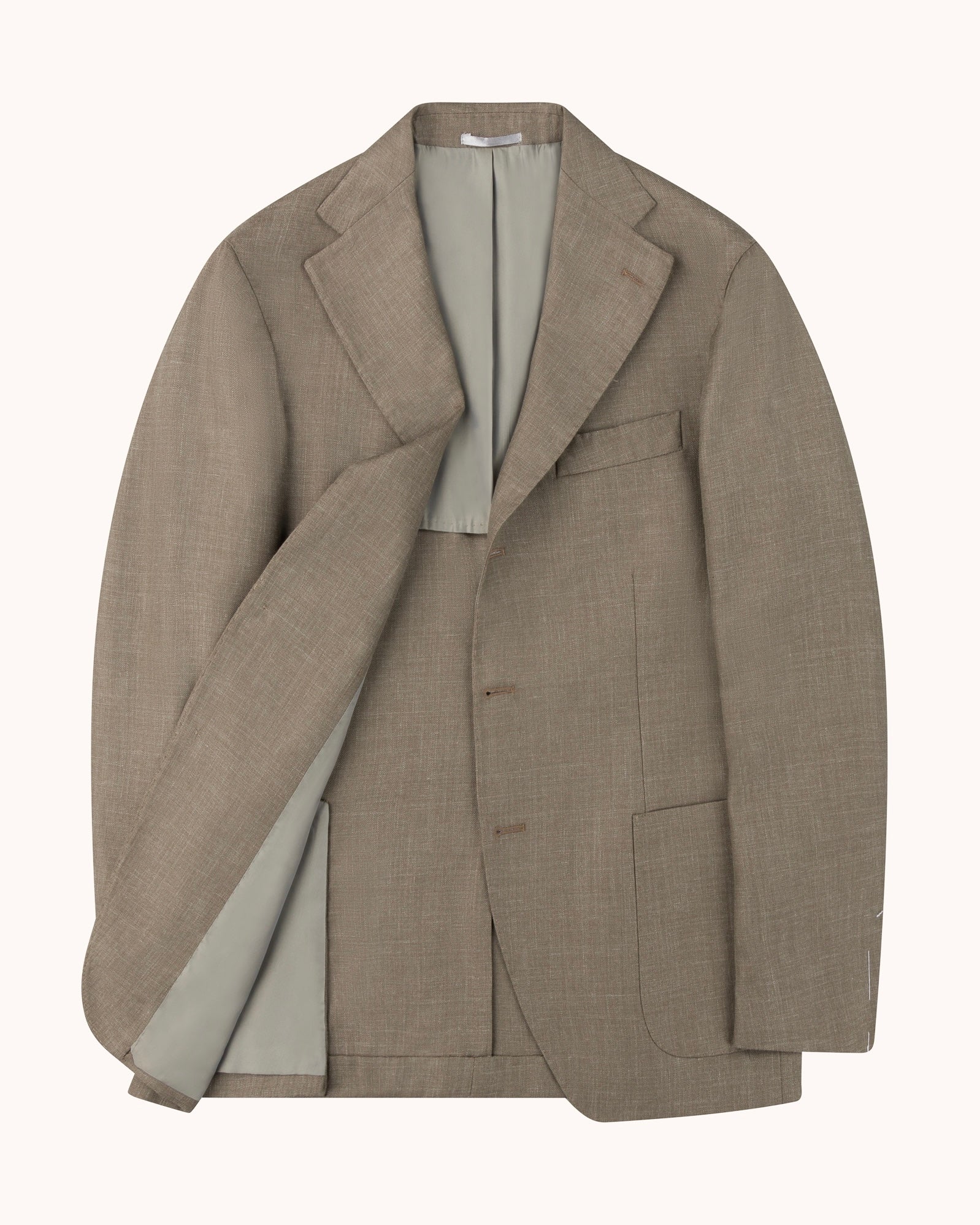 Sport Jacket - Taupe Wool Silk Linen Twill – Natalino