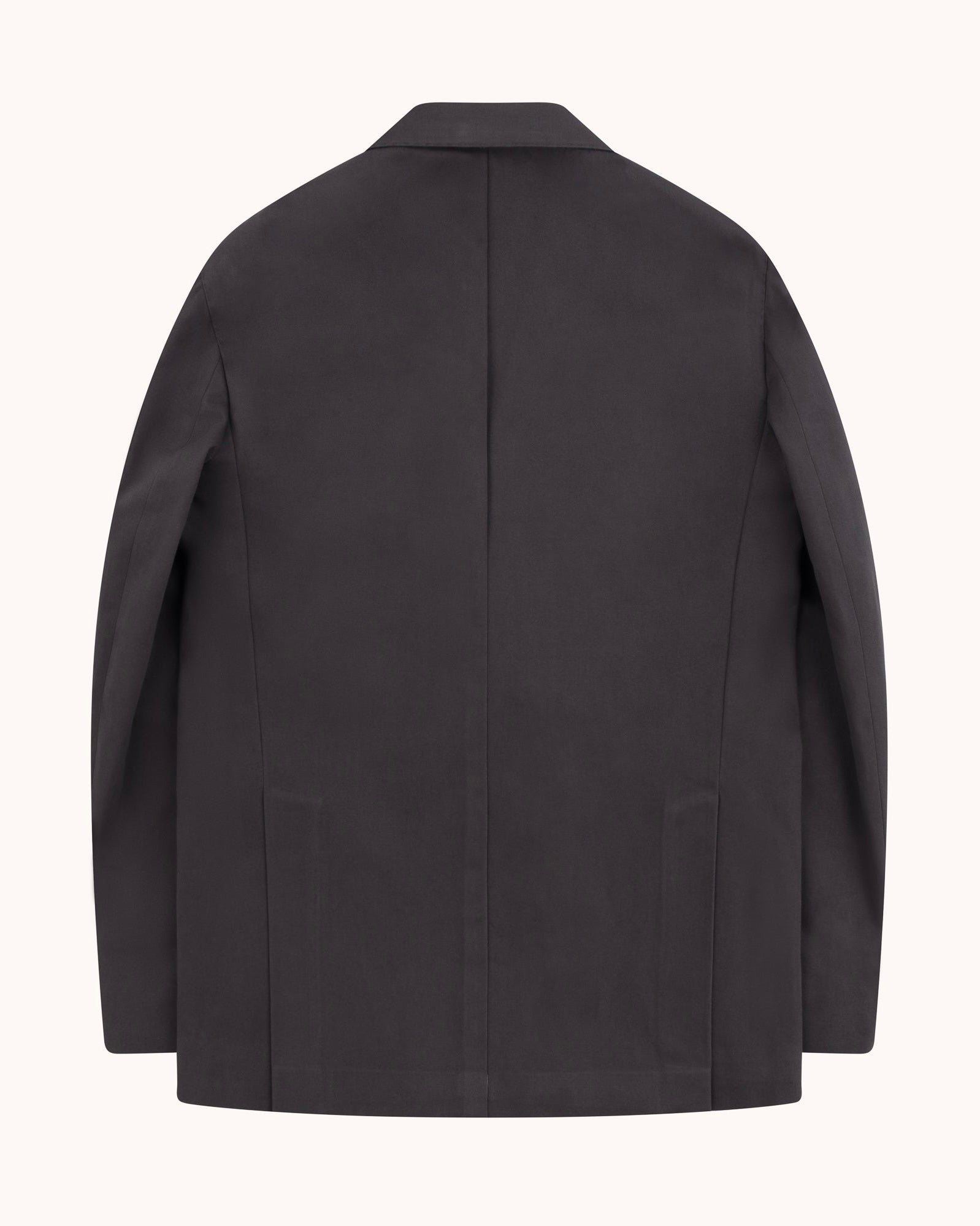 Double Breasted Sport Jacket - Charcoal Brushed Cotton