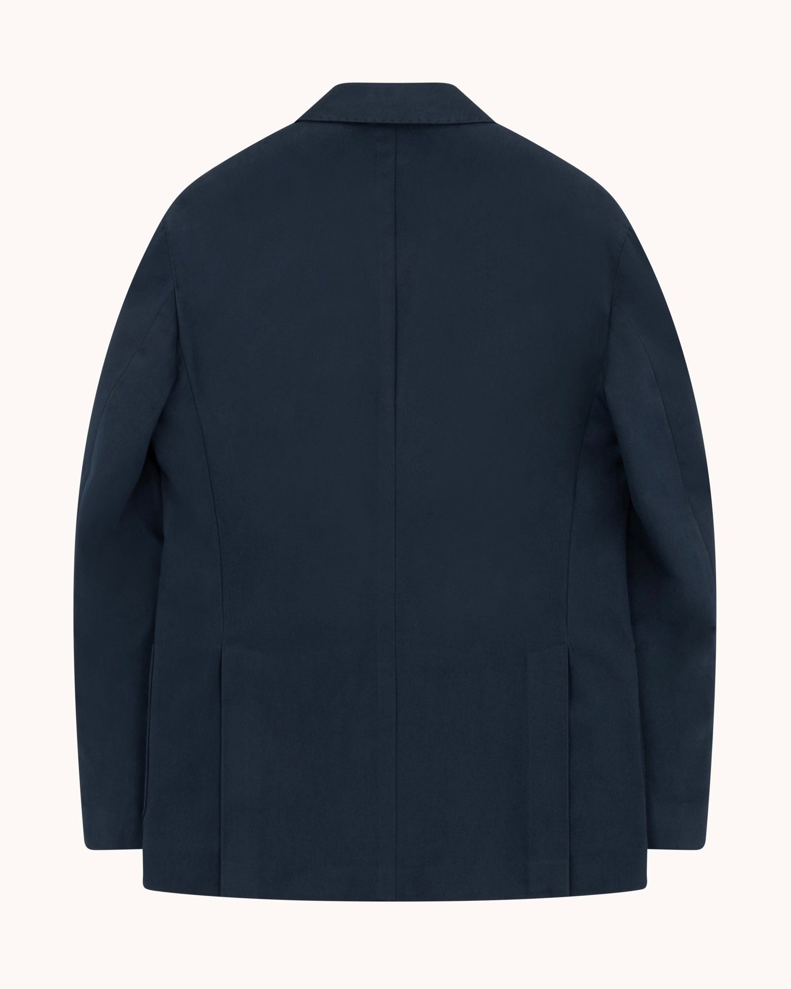 Double Breasted Sport Jacket - Navy Brushed Cotton