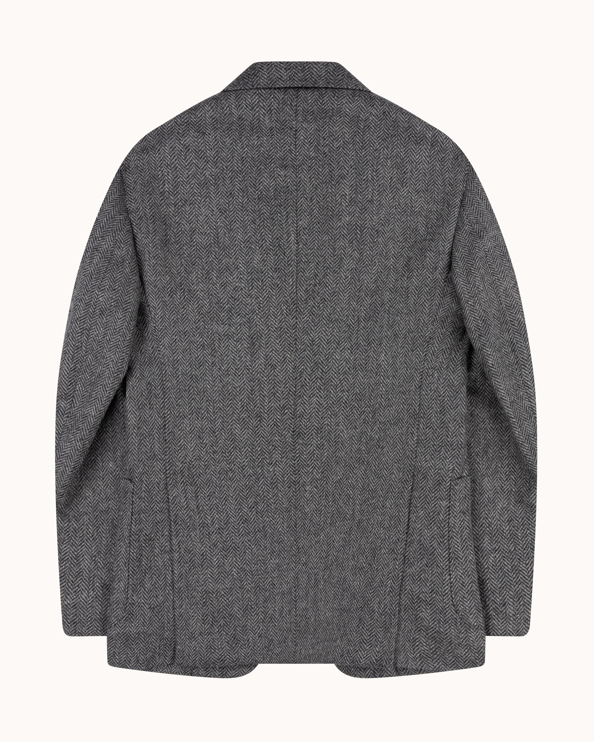 Sport Jacket - Grey Herringbone Wool
