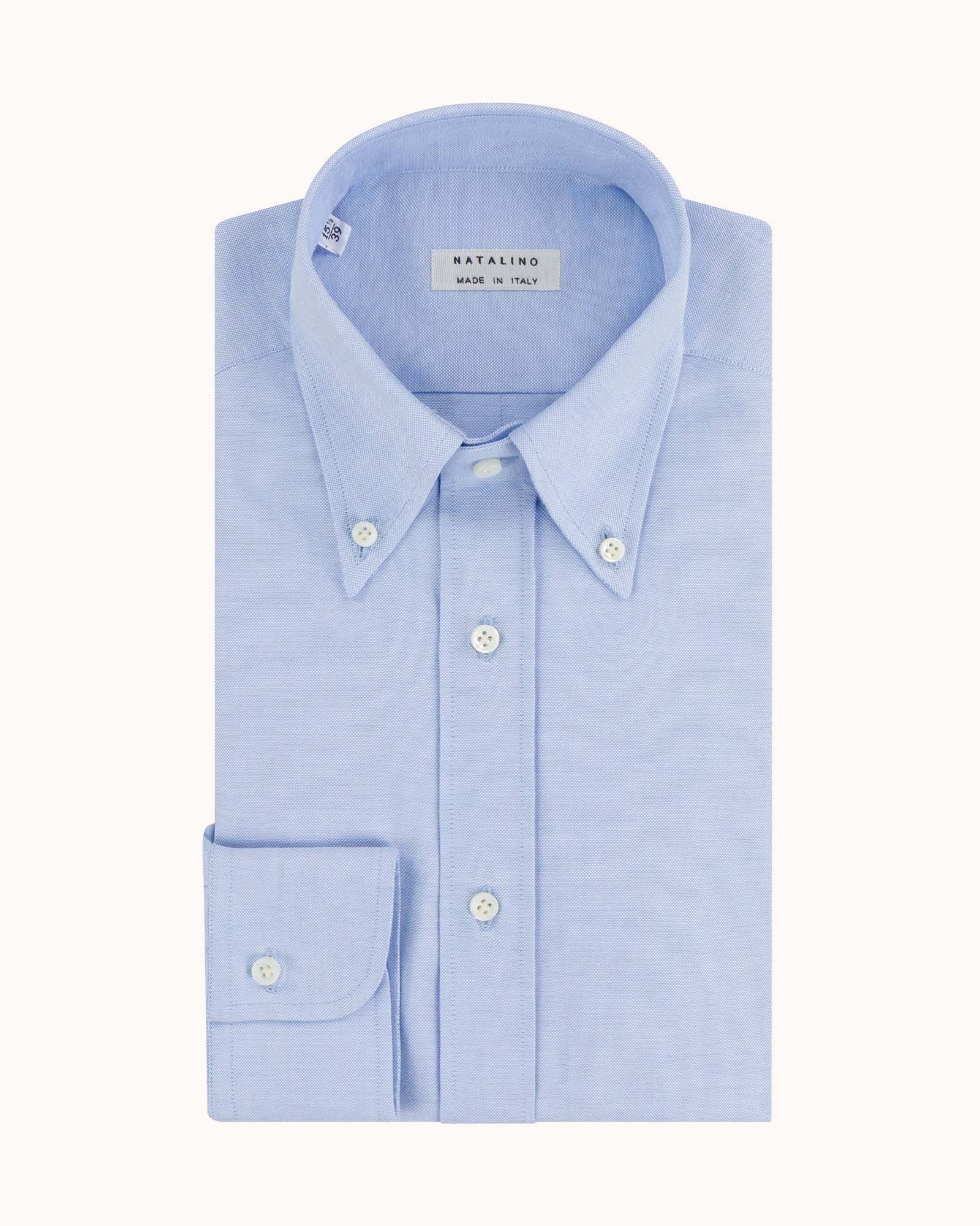 Button Down Collar Shirt - Blue Oxford Cotton