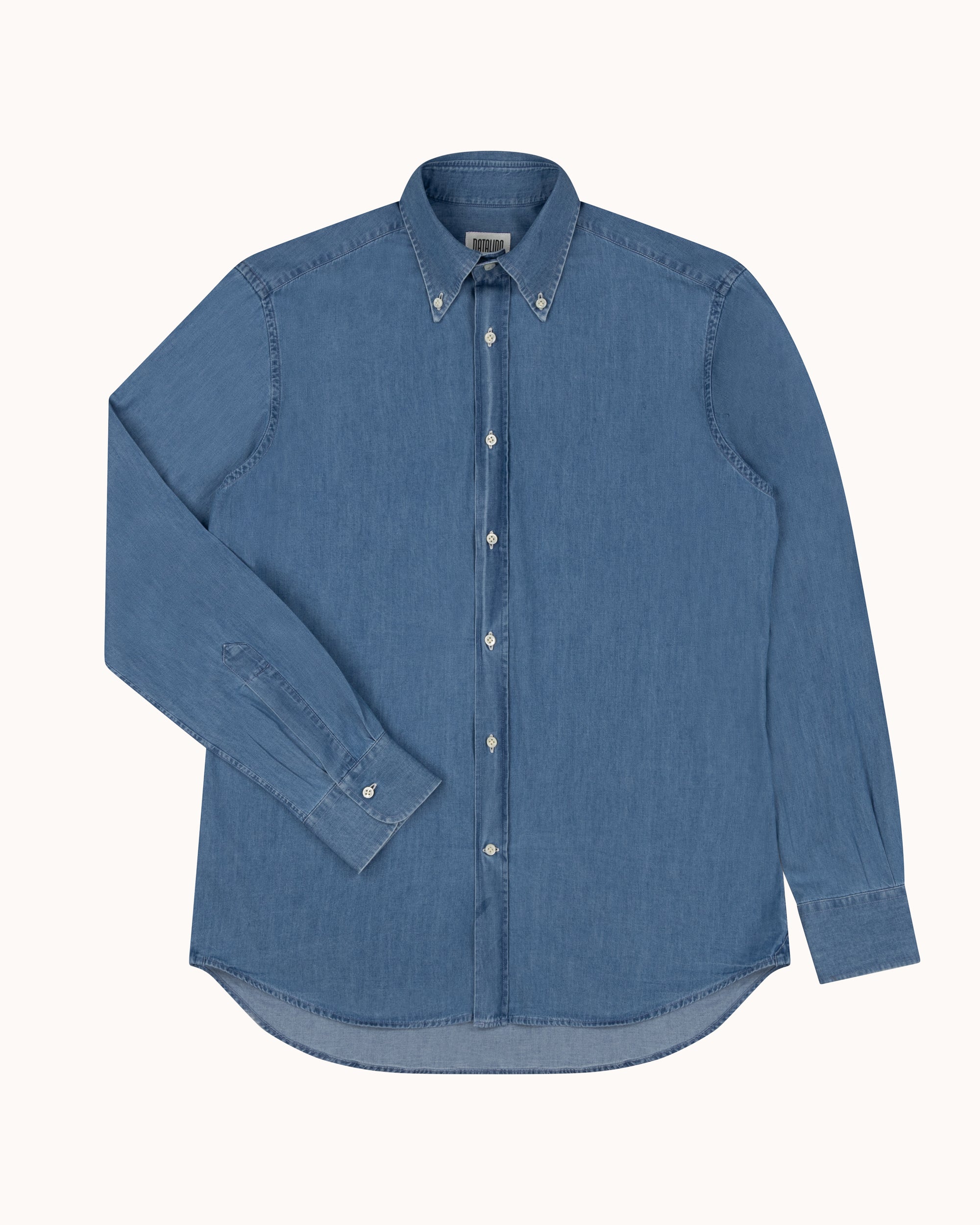 Button Down Collar Shirt - Wash Denim