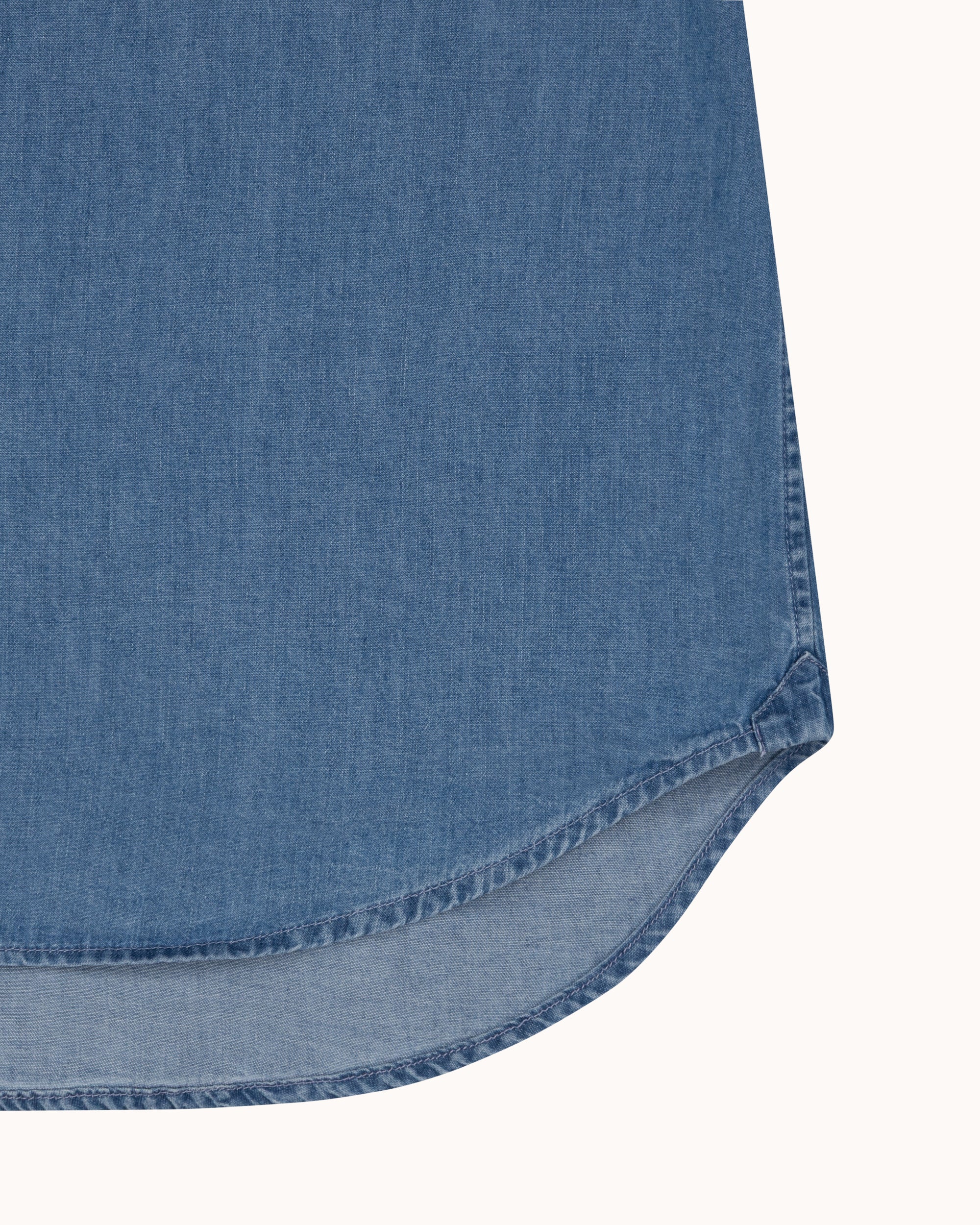 Button Down Collar Shirt - Wash Denim
