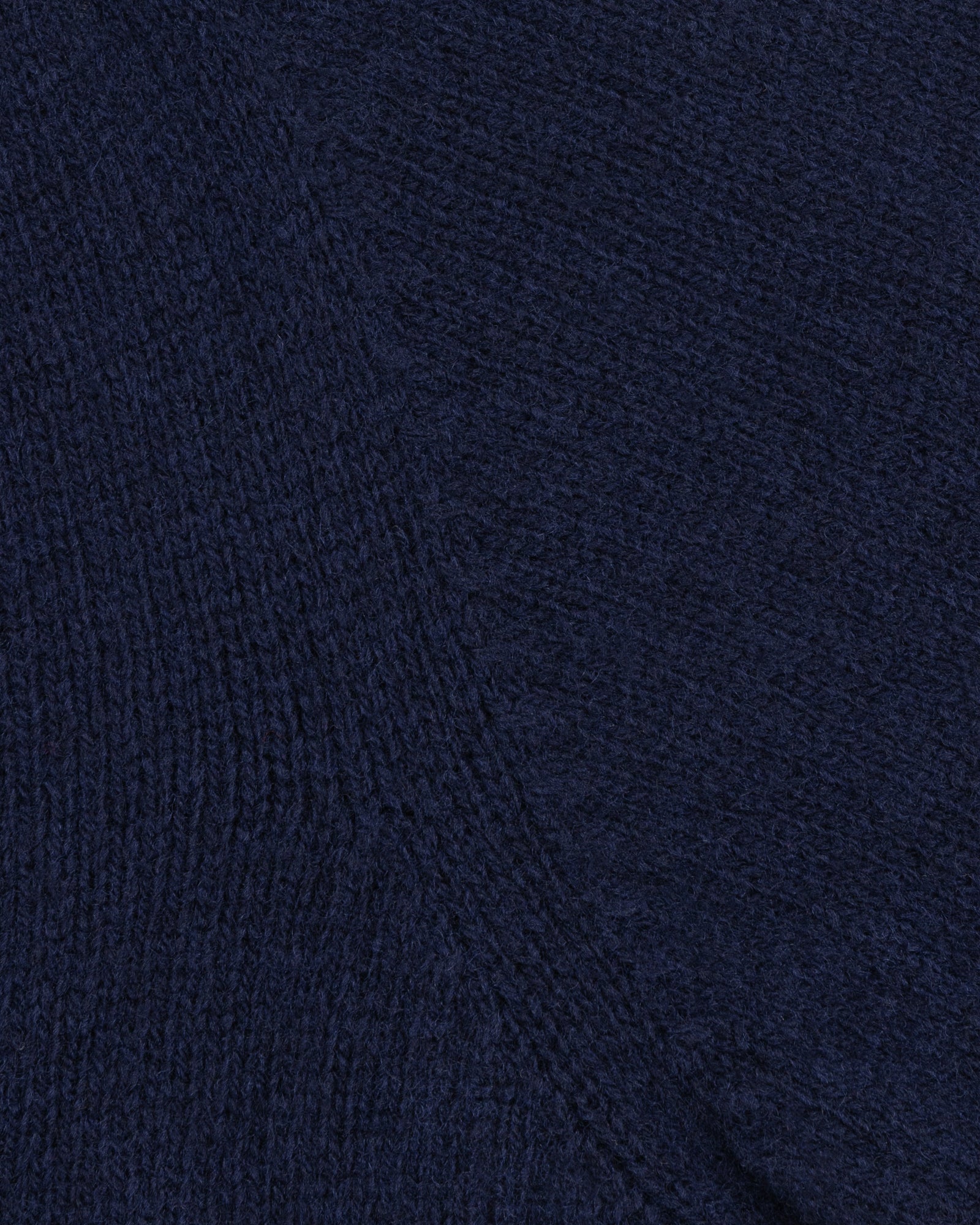 Shetland Wool Crew Neck Sweater - Navy